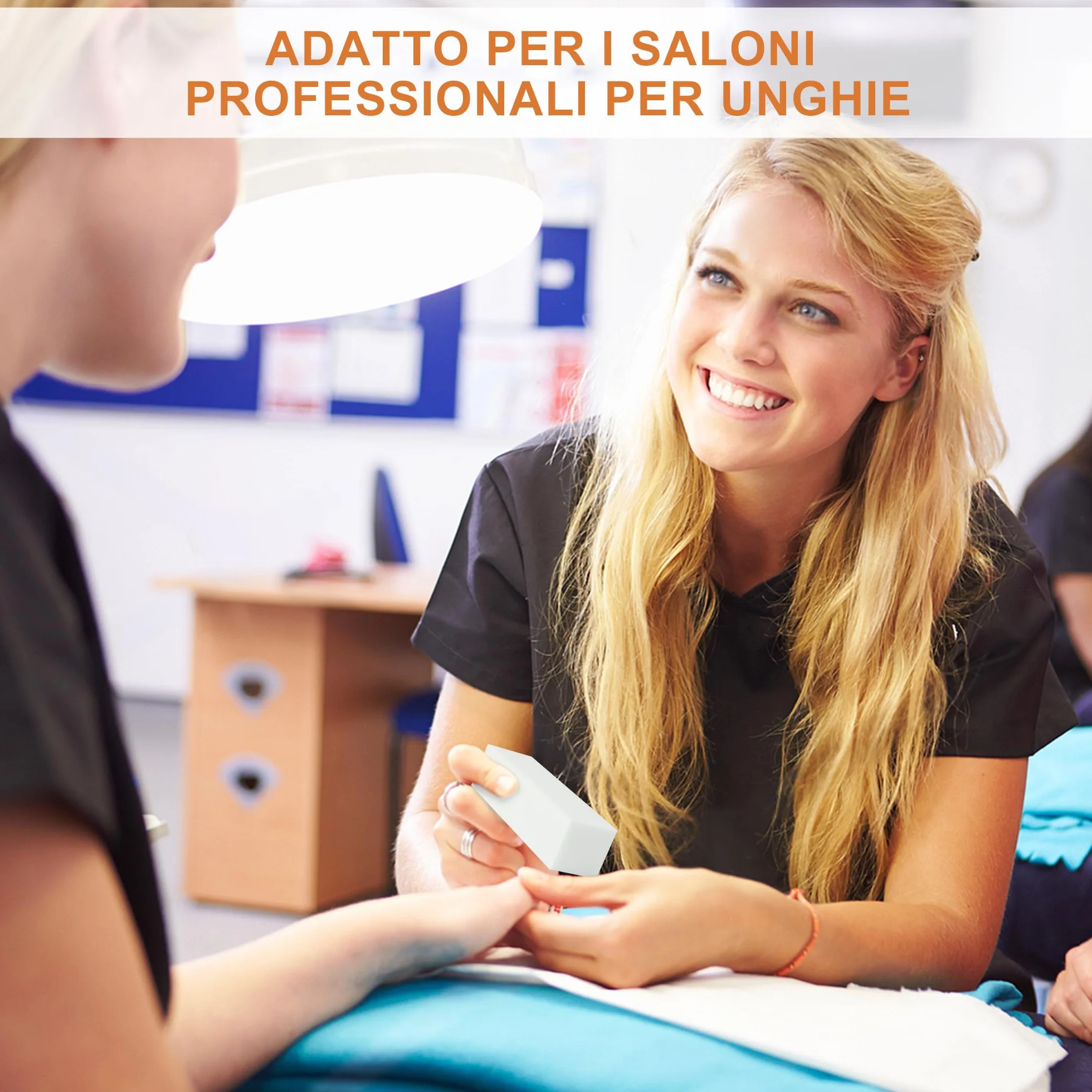 Elalove Lime à Ongles 4 Faces 10 Blocs Polissoirs Professionnels Réutilisable Manucure Pédicure