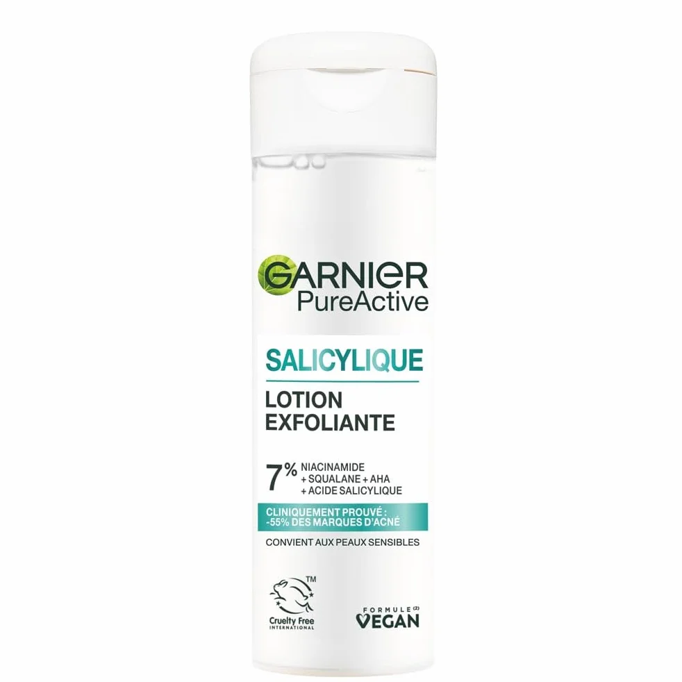 GARNIER Pure Active Soin Exfoliant Visage Niacinamide AHA Acide Salicylique 120 ml