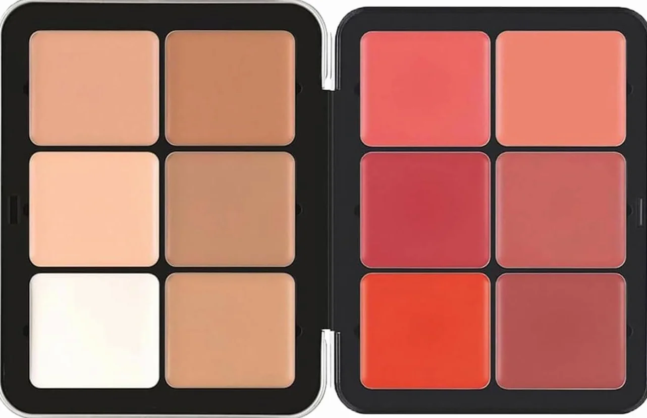 Palette anti-cernes crème 12 couleurs, blush correcteur maquillage visage durable (Série pâle)