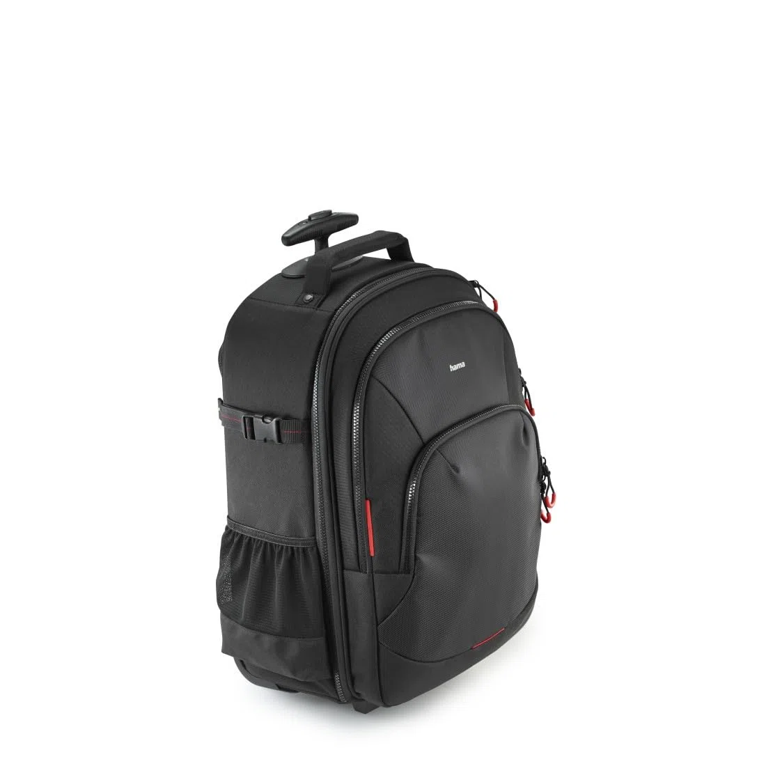 Hama Valise à roulettes pour appareil photo - Idéal comme bagage à main ou pour appareil photo - Rembourré - Housse de pluie - Compartiment amovible pour appareil photo - Compartiment en néoprène -