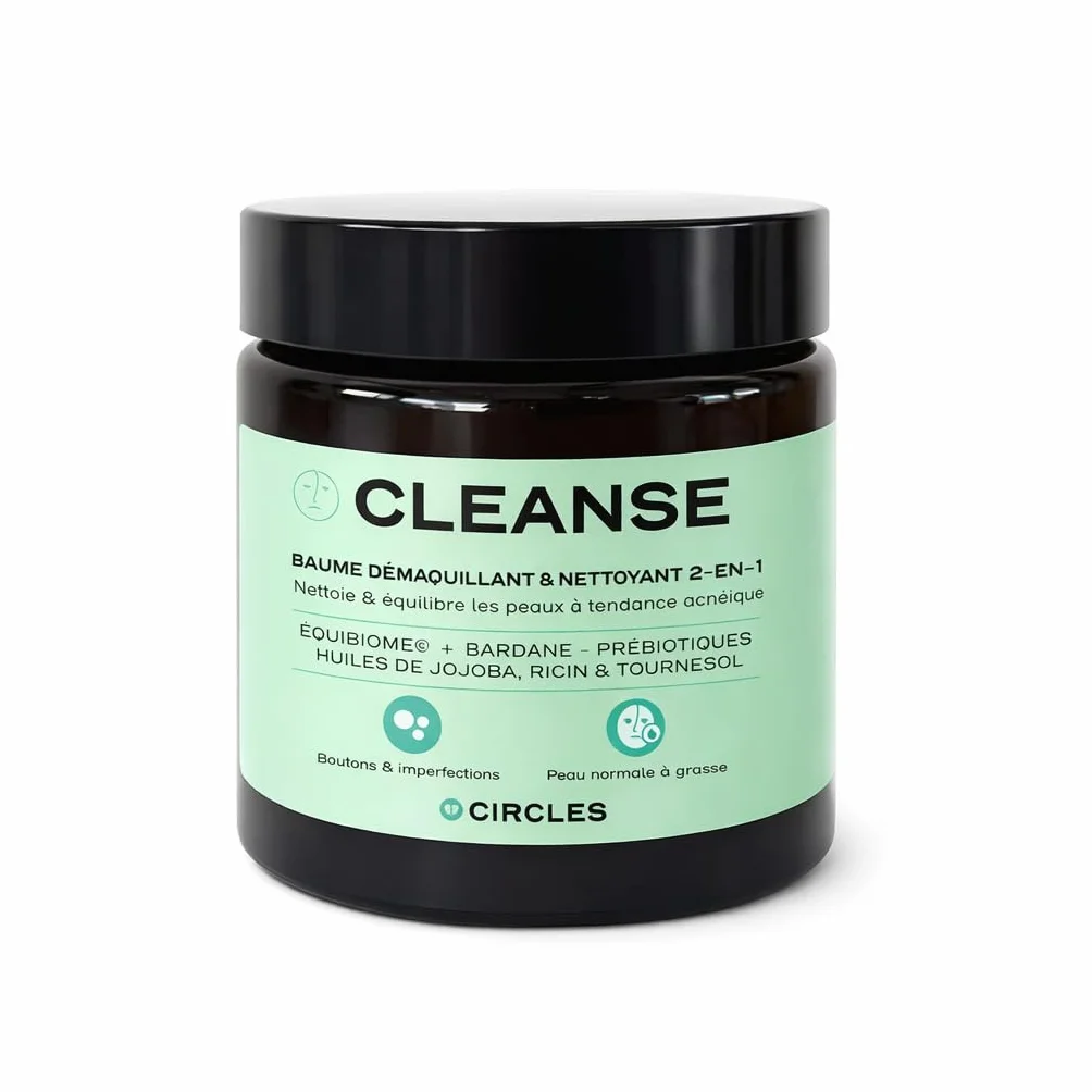 Circles CLEANSE 2-en-1 Anti-Imperfections 100ml Démaquillant & Nettoyant Visage, Élimine SPF, Régule le Sébum, Vegan