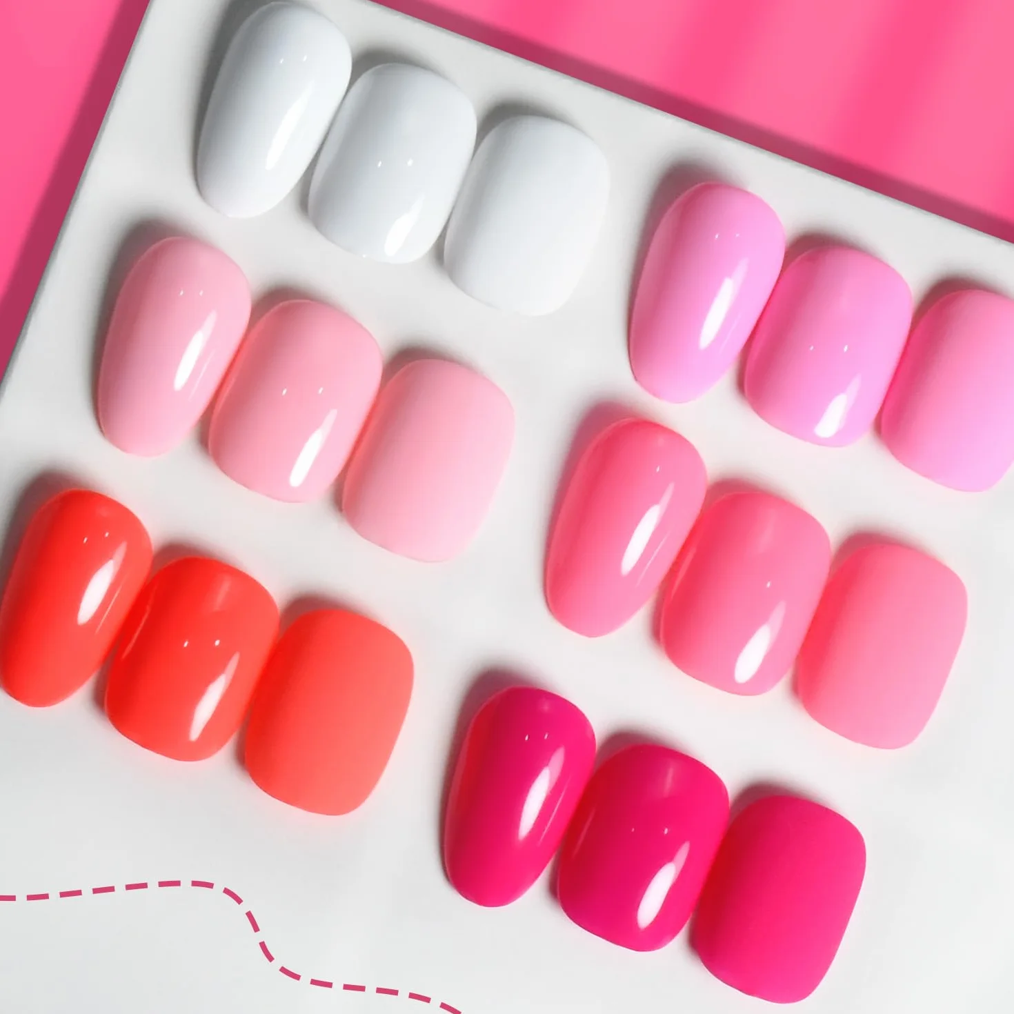 JODSONE Set de Vernis à Ongles Gel 10ml 6 Couleurs Rouge Rose pour Nail Art Séchage Rapide