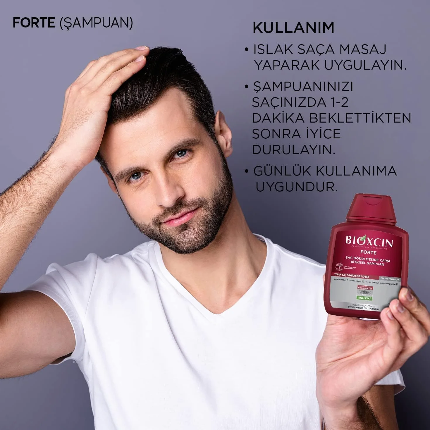 BIOXCIN FORTE Shampooing Anti-Chute Intense Bio Complex B11 Croissance Cheveux Forts Épais
