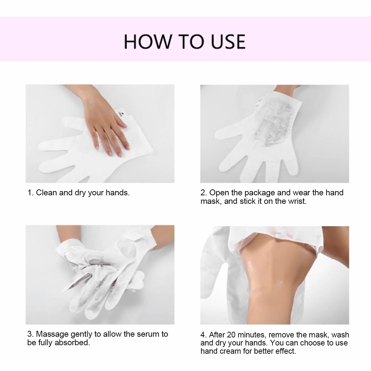 Masque Peeling pour les Mains 5Pcs Hydratants à la Lavande Réparation Mains Sèches et Rugueuses