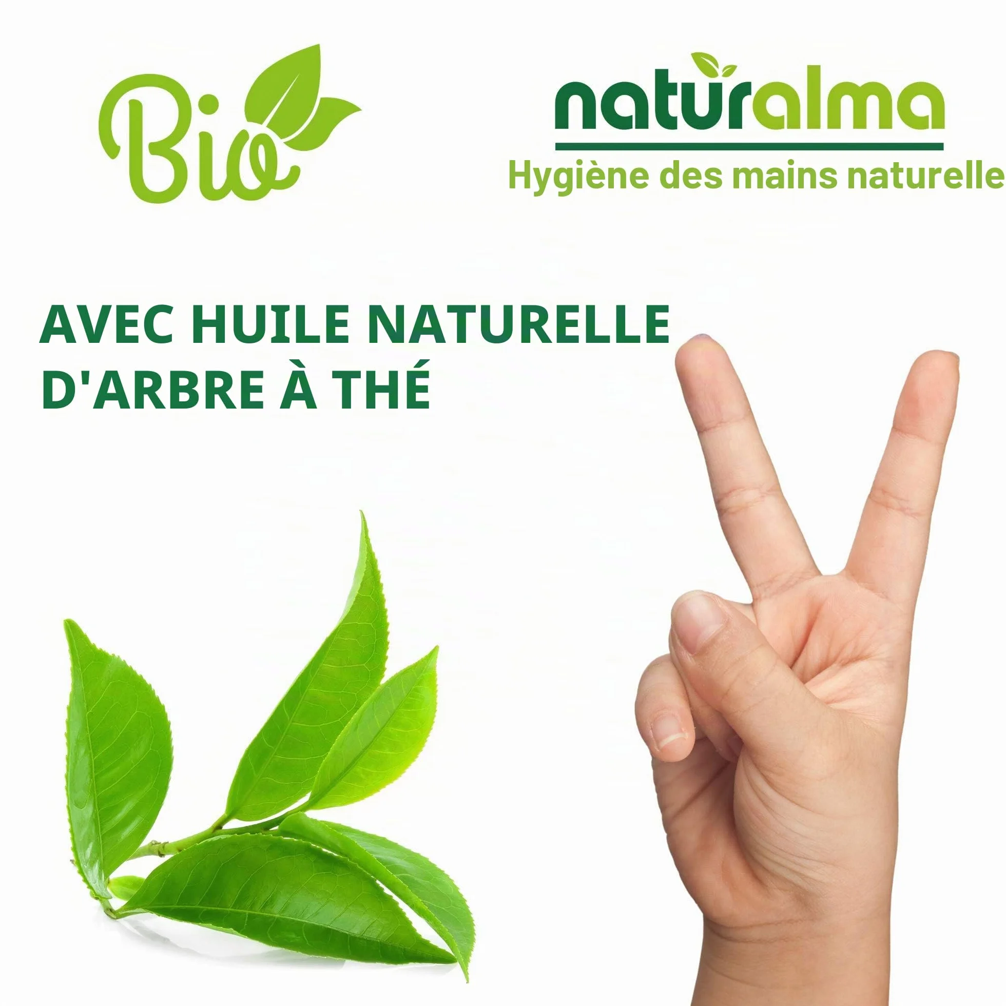 Savon artisanal végétal TEA TREE ET HUILE DE NEEM Bio 2 x 100g Naturalma