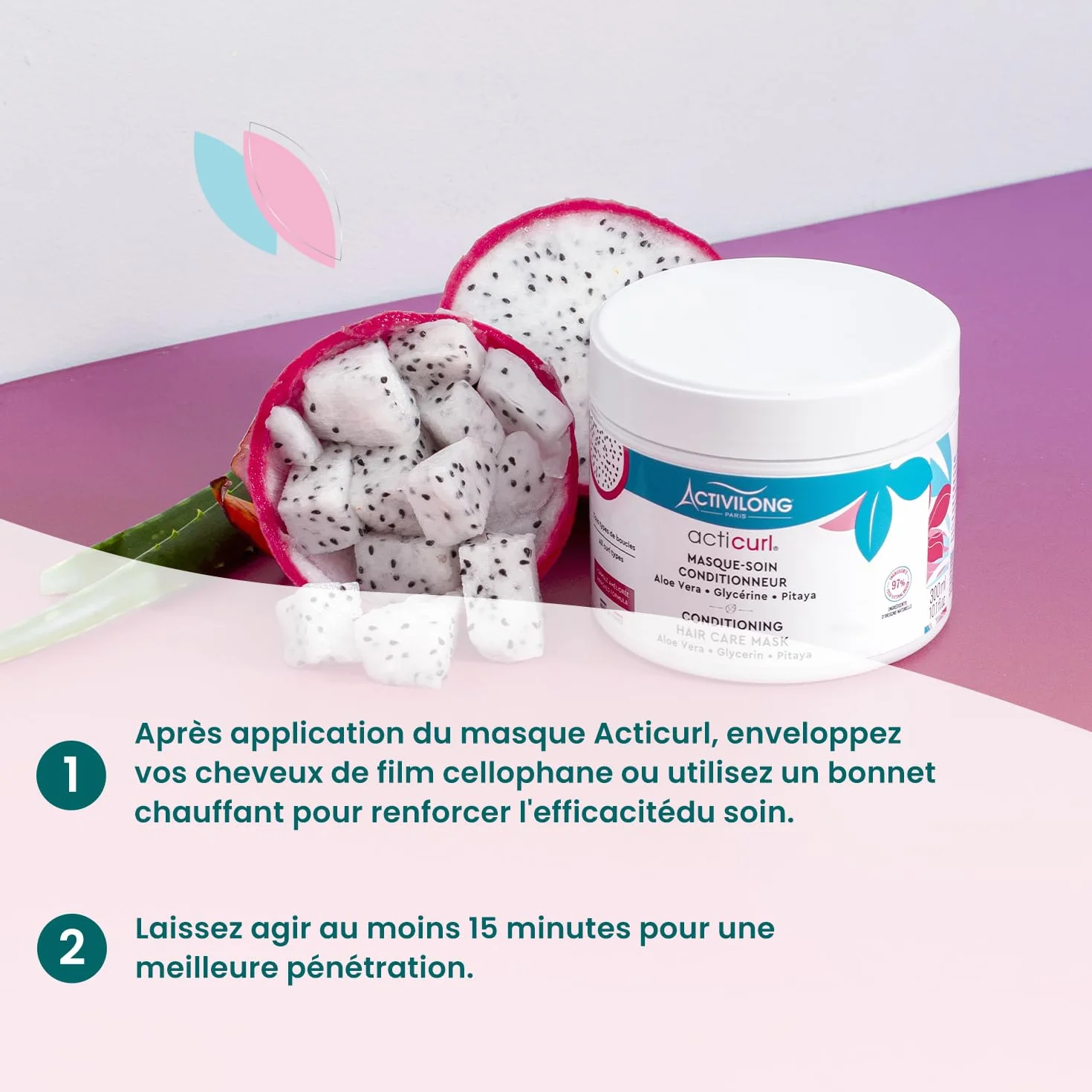 ACTIVILONG Masque-Soin Conditionneur Acticurl 300ml 97% Ingrédients Naturels Made In France