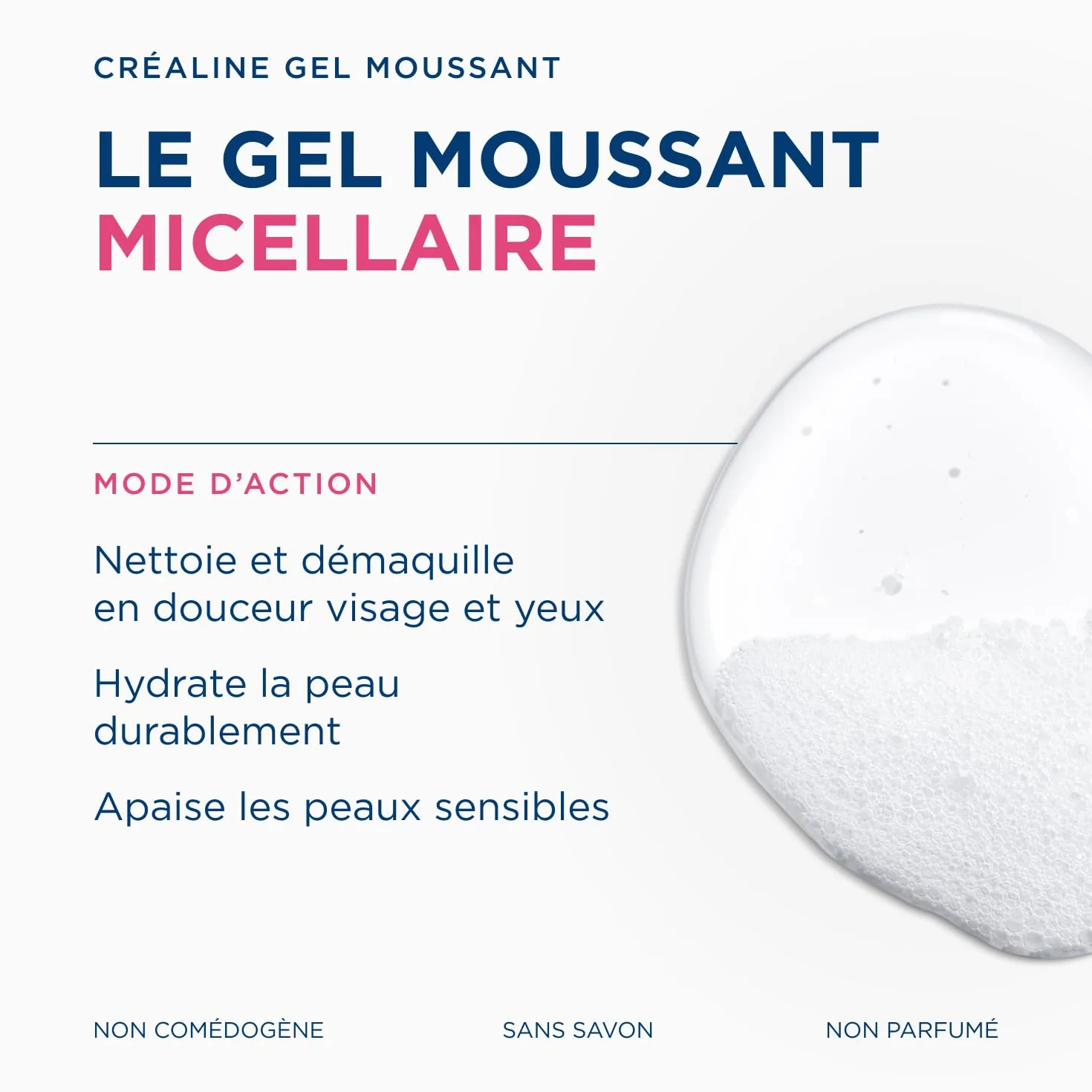 BIODERMA Sensibio Gel Moussant Micellaire 500 ml - Nettoyant apaisant pour peaux sensibles