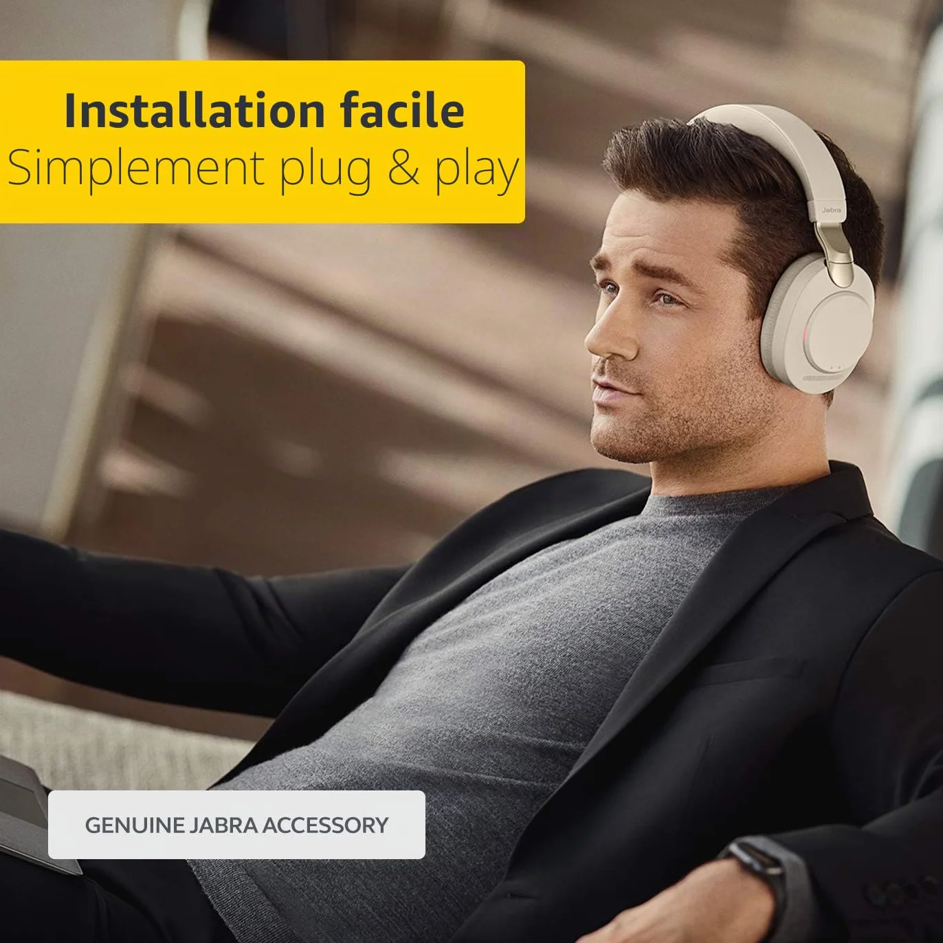 Jabra Link 380a MS USB-A Adaptateur Bluetooth Dongle sans Fil pour Casques Evolve2 85 et 65 Noir