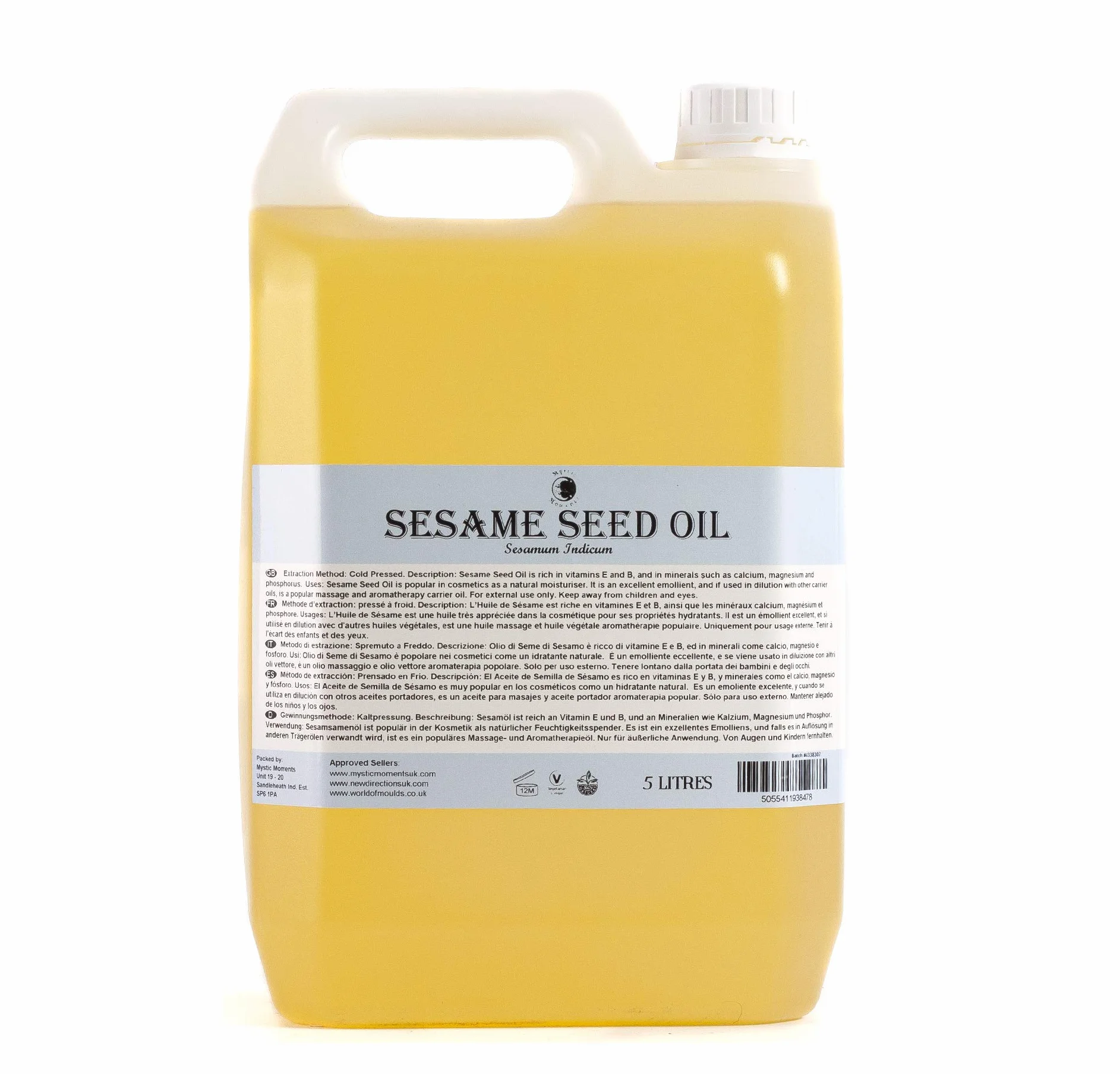 Mystic Moments L'Huile de Sésame 5 Litre 100% Pure