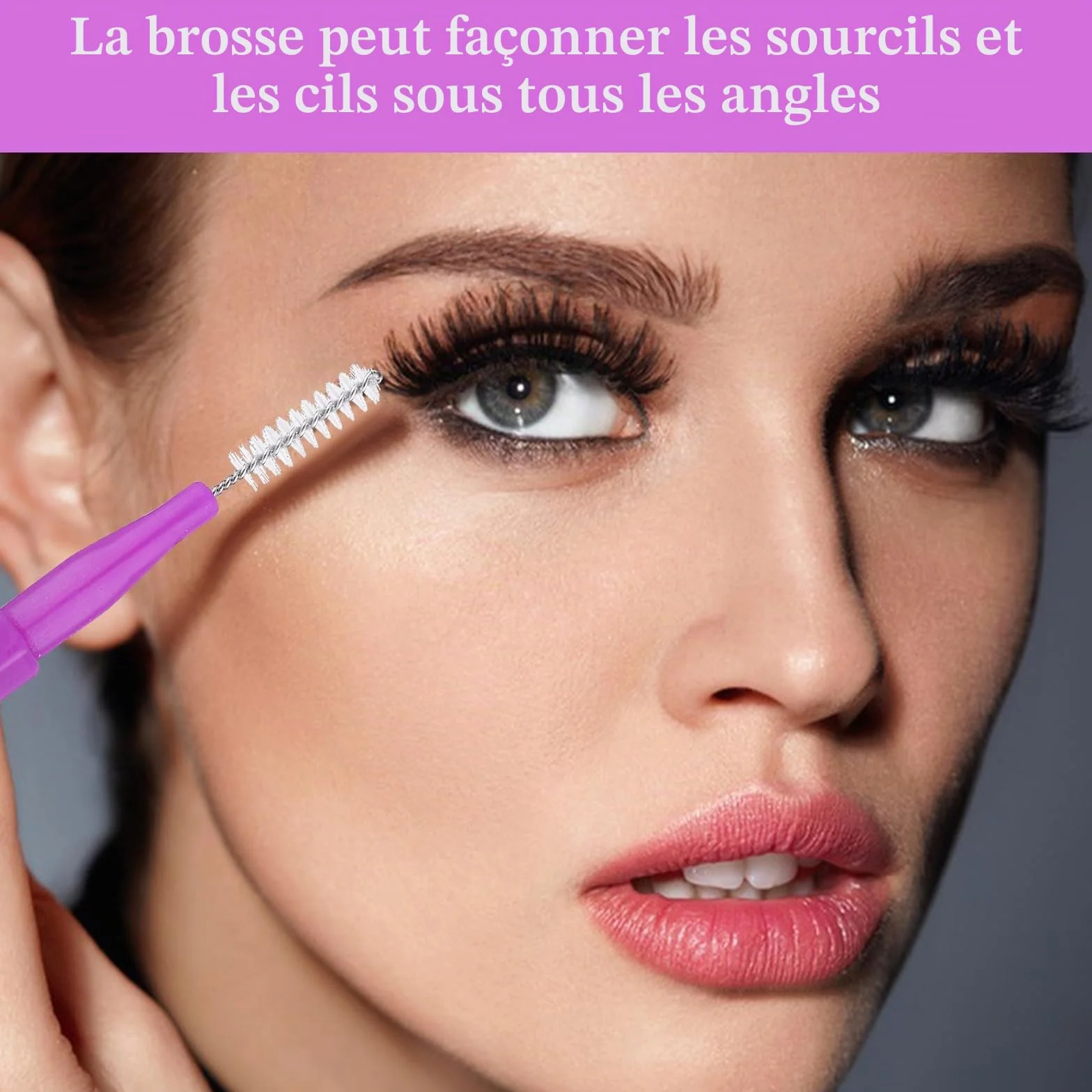 Lot de 50 micro-brosses à sourcils et cils - Peigne multifonction pour plastification et levage