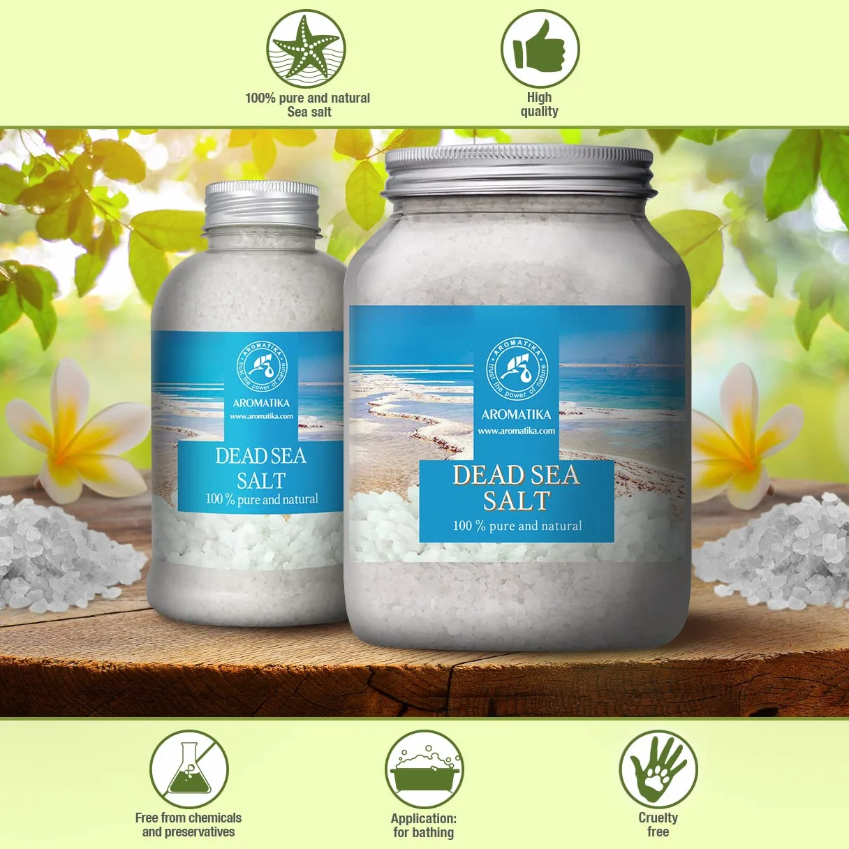 Sel de Mer Morte 1000g Pur et Naturel Sels de Bain Relaxant