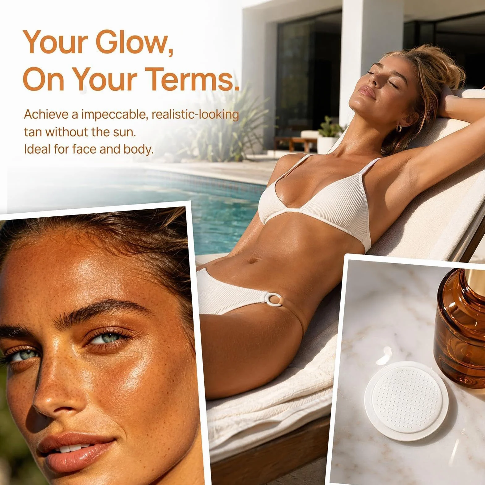 Patchs Autobronzants Glow Micro-needle Lot De 14, Sun-free, Ingrédients Naturels, Sans Soleil