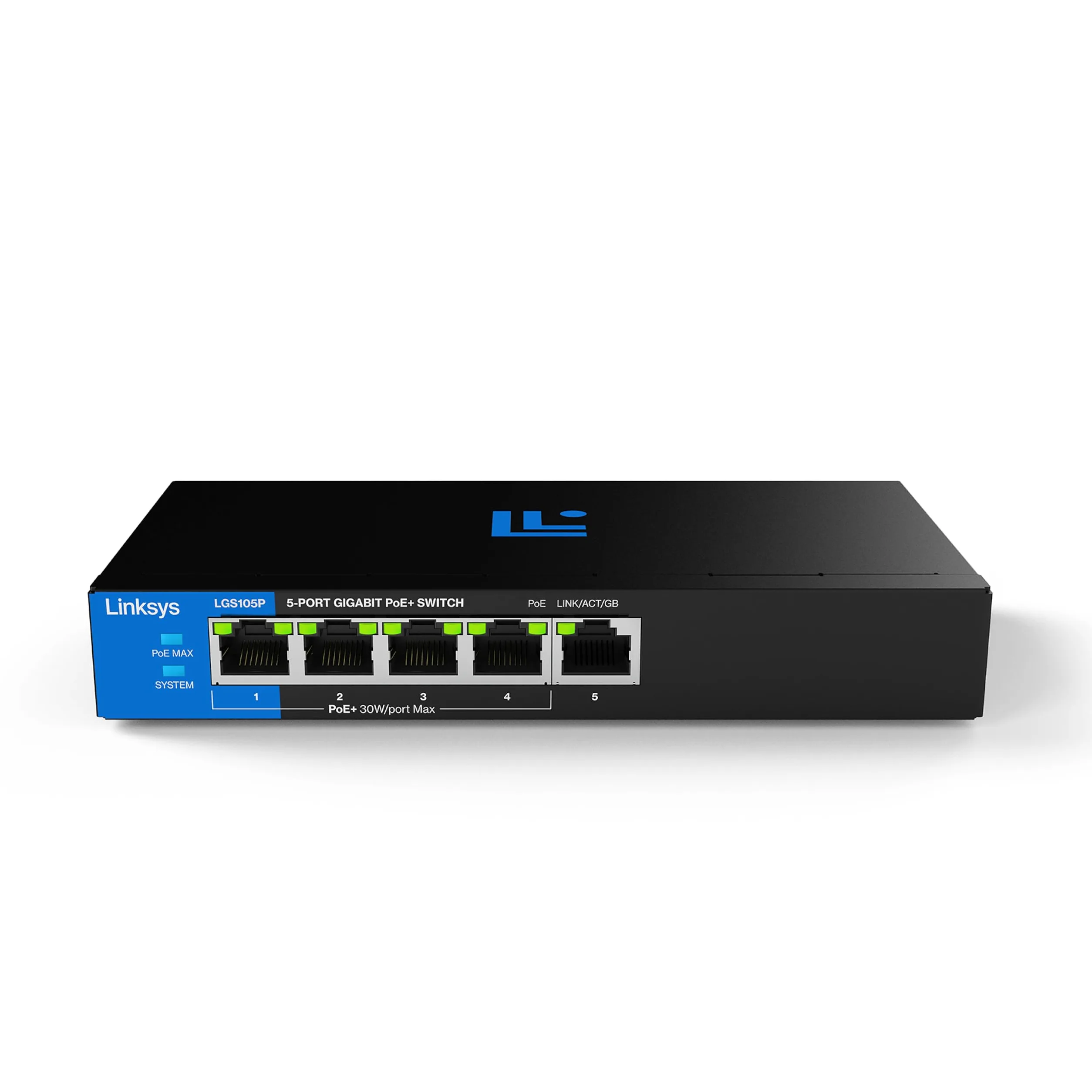 Switch PoE+ Gigabit 5 ports non manageable Linksys | Ethernet écoénergétique | Contrôle de flux Full-Duplex | Idéal pour les petites entreprises et les bureaux à domicile | Conception sans ventilateur