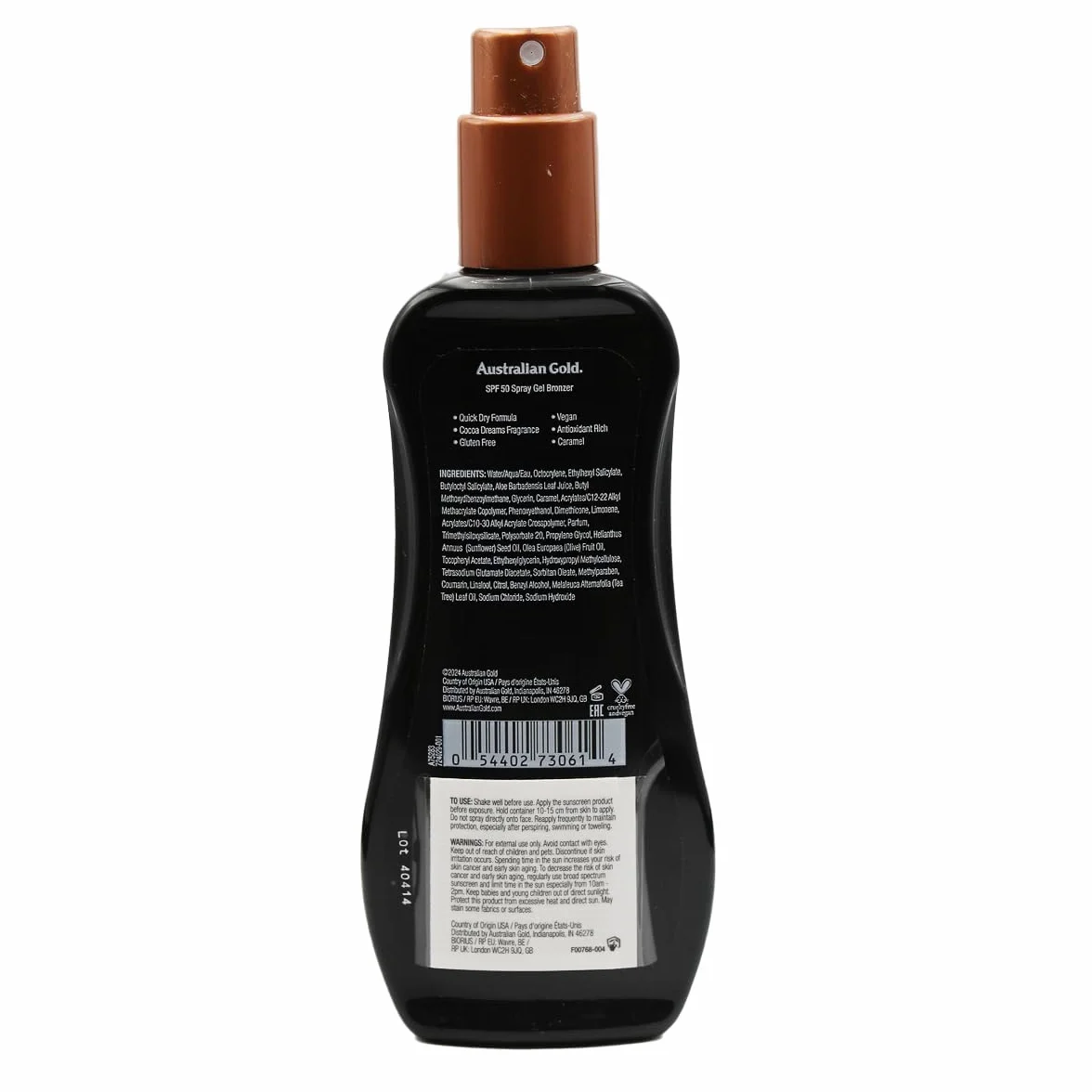 SPF 50 Spray Gel Bronzer New Formula