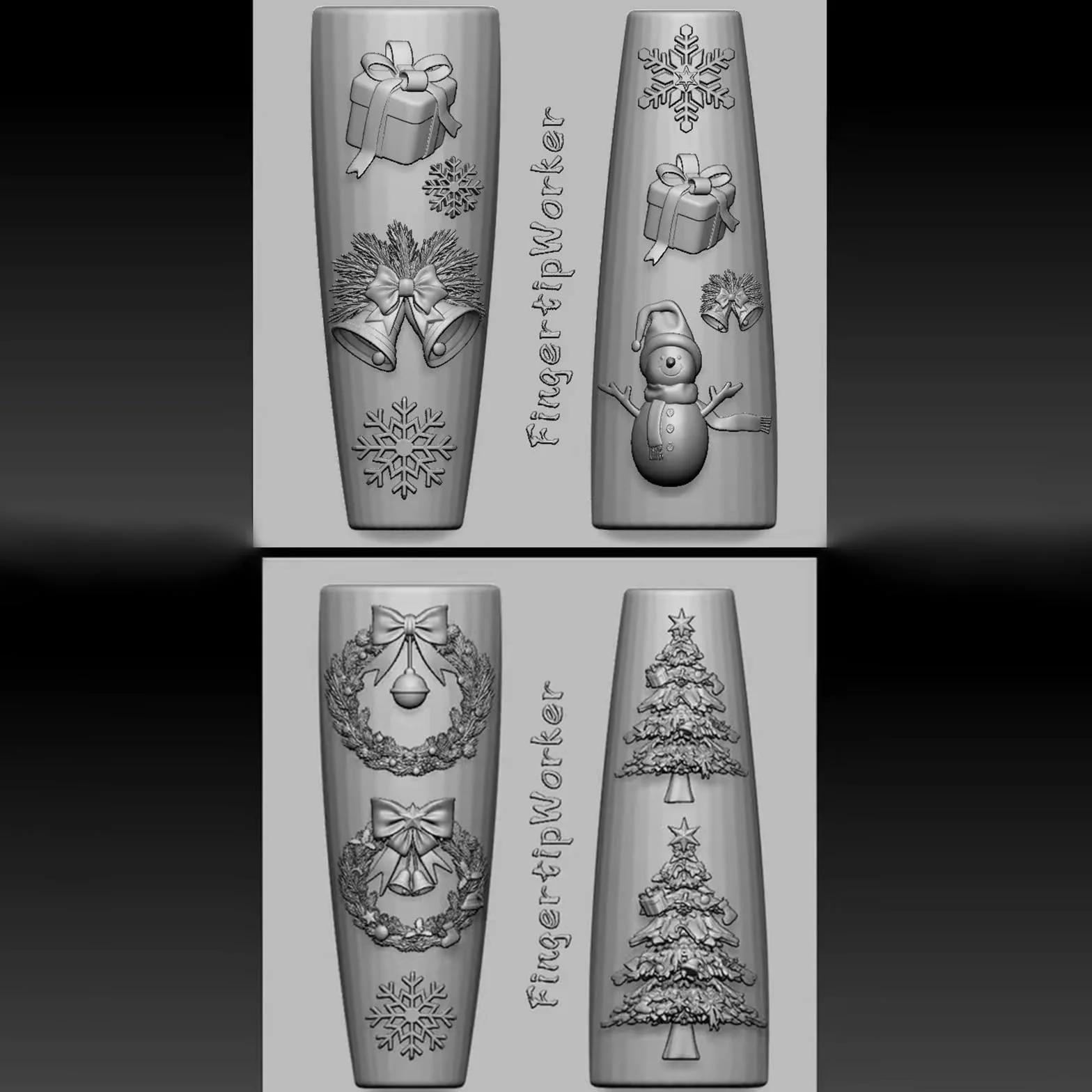 Moule en silicone souple pour nail art 3D motif floral festival