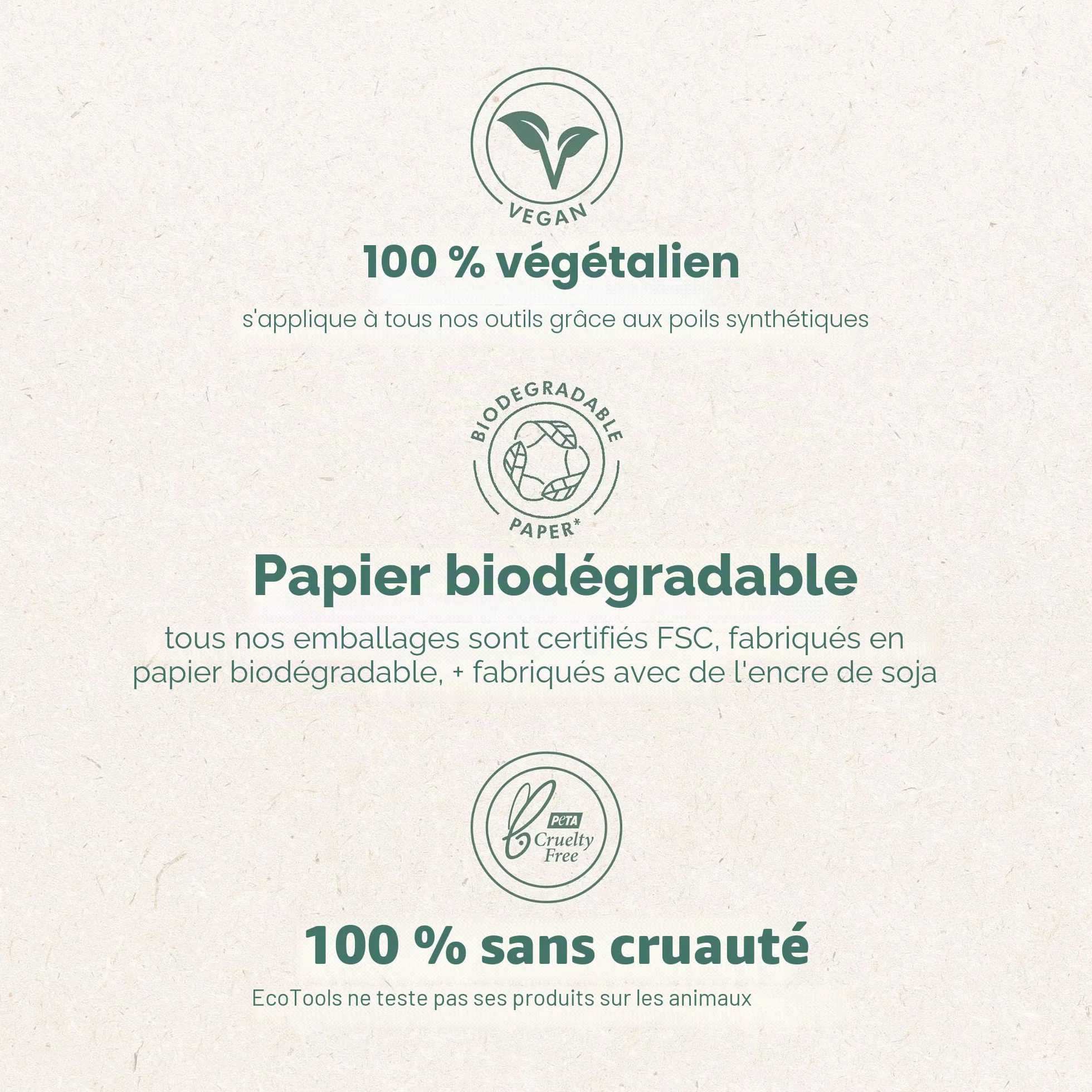 EcoTools Ensemble de pinceaux de maquillage Start the Day Beautifully
