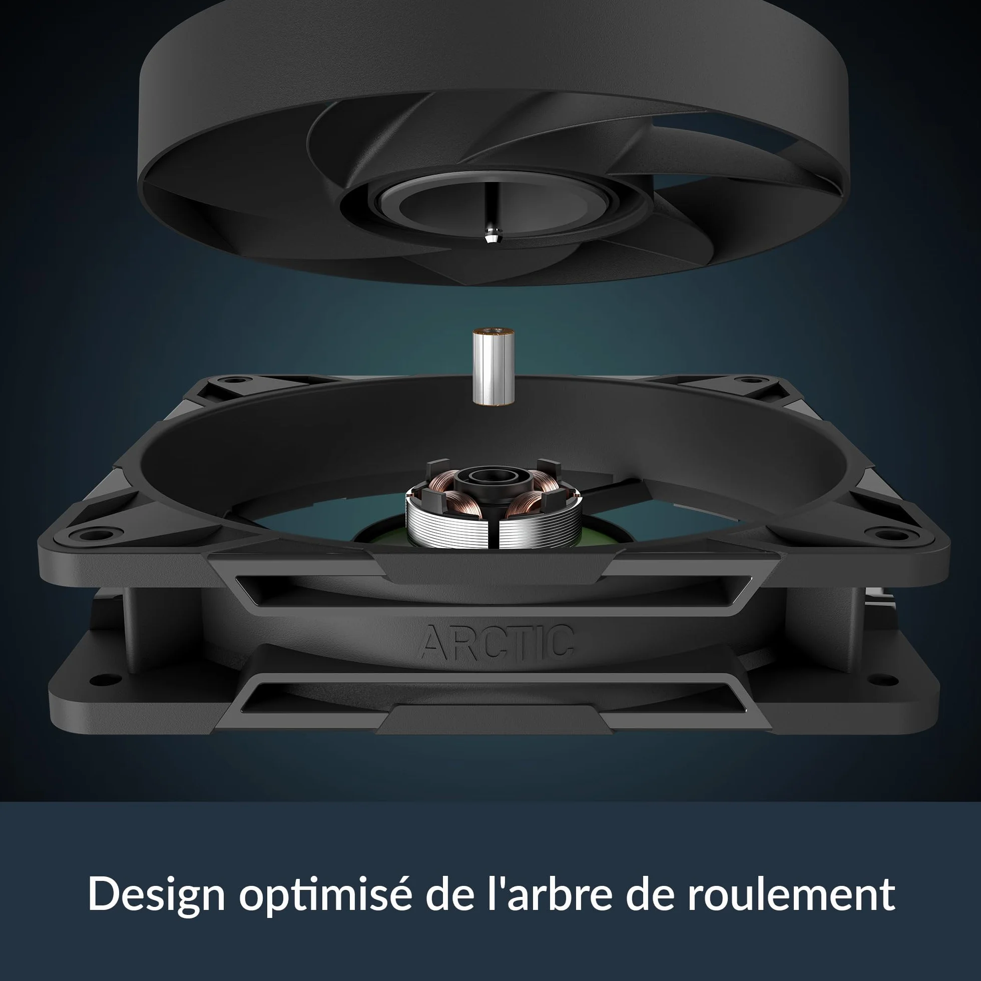 ARCTIC P12 Pro Ventilateur PWM 120 mm 600-3000 rpm 0 rpm <5% PWM Palier à Douille Hydrodynamique 4 Broches Noir