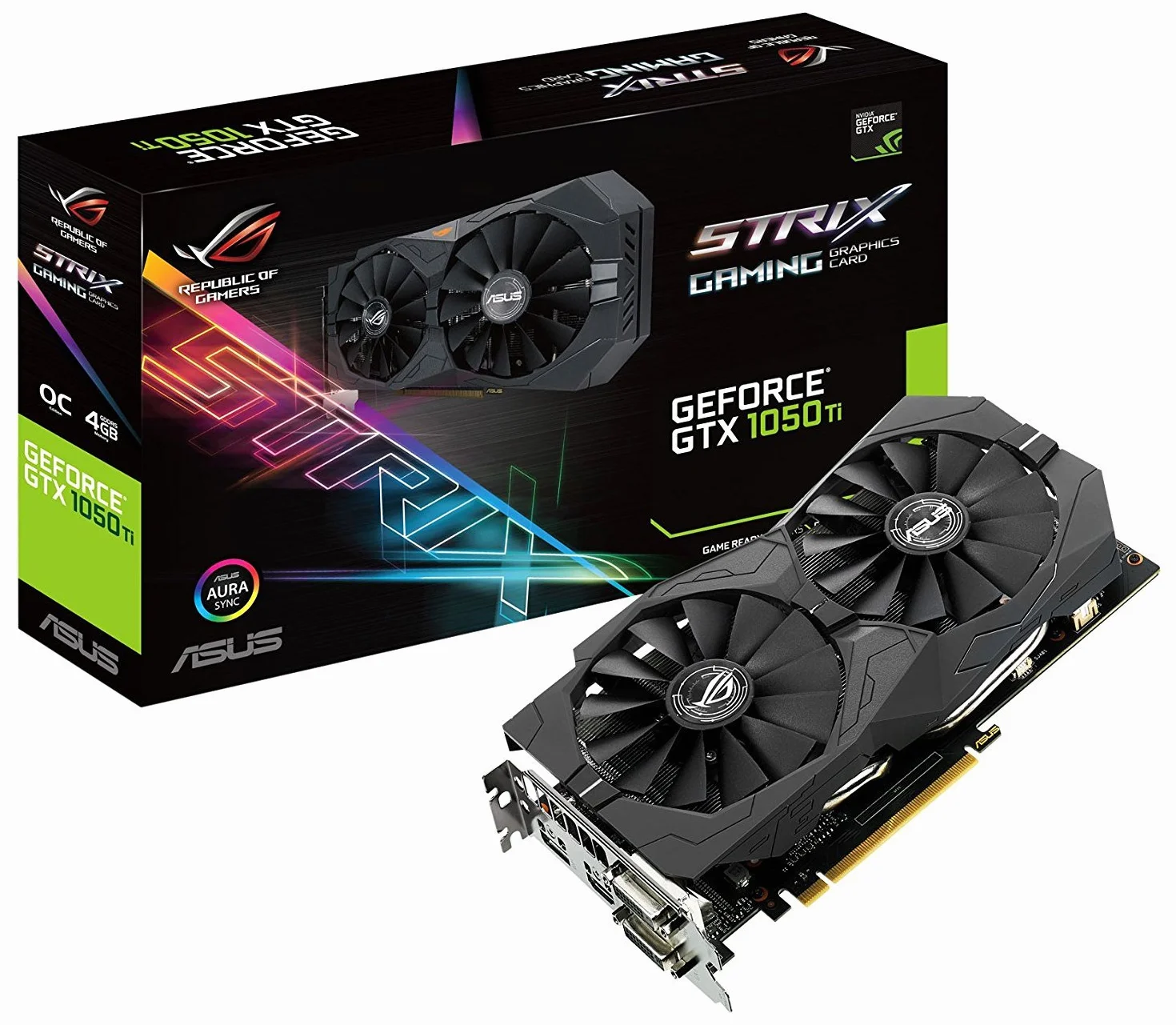 ASUS STRIX-GTX1050TI-O4G-GAMING Carte Graphique Nvidia GeForce GTX 1050Ti 4 Go 7008 MHz