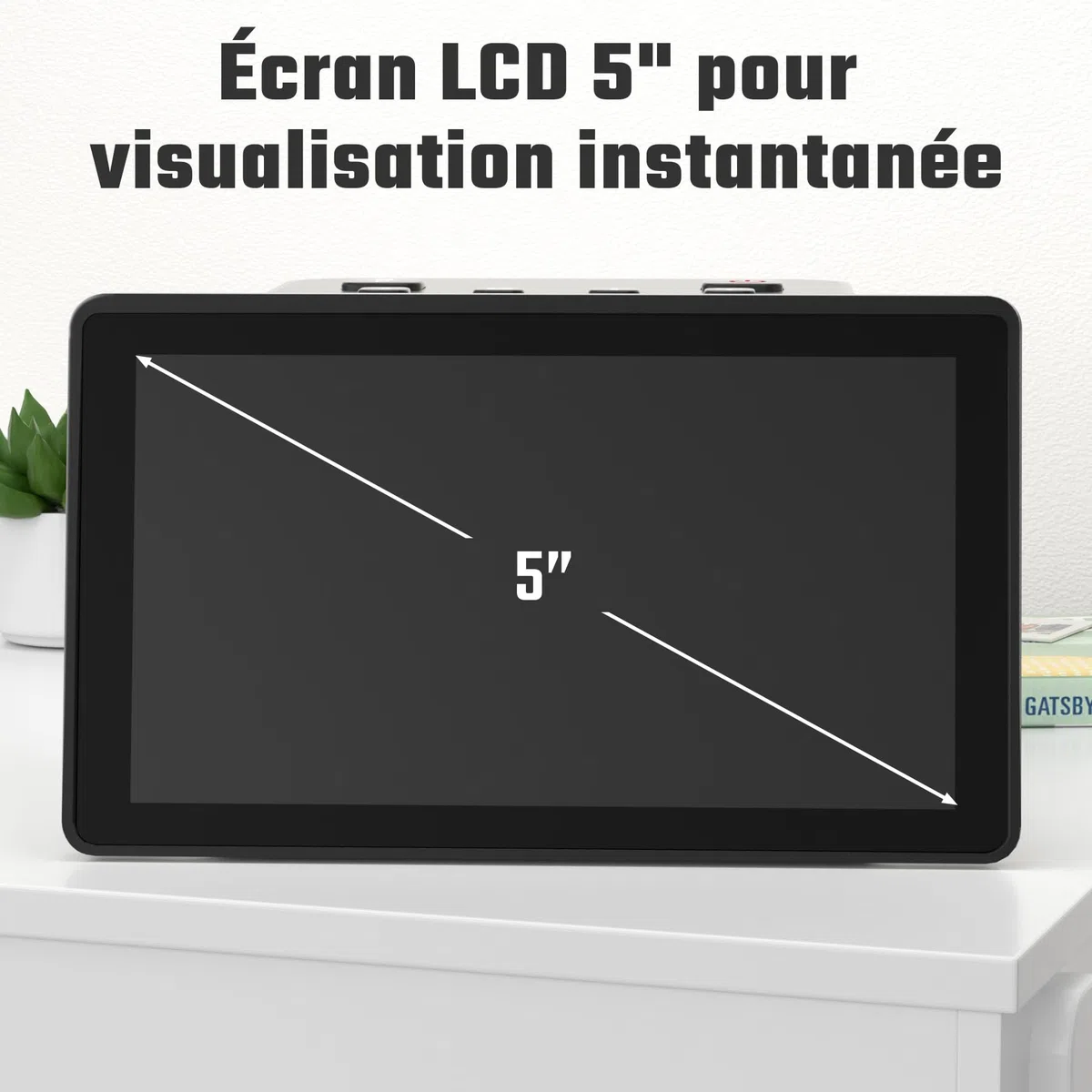 Scanner numérique de Films et de Diapositives avec Grand écran LCD de 5 Pouces, Scanner négatif et Scanner de Diapositives pour numériser, convertit 135, 126 KPK, 110 négatifs et Super 8 Films en 22