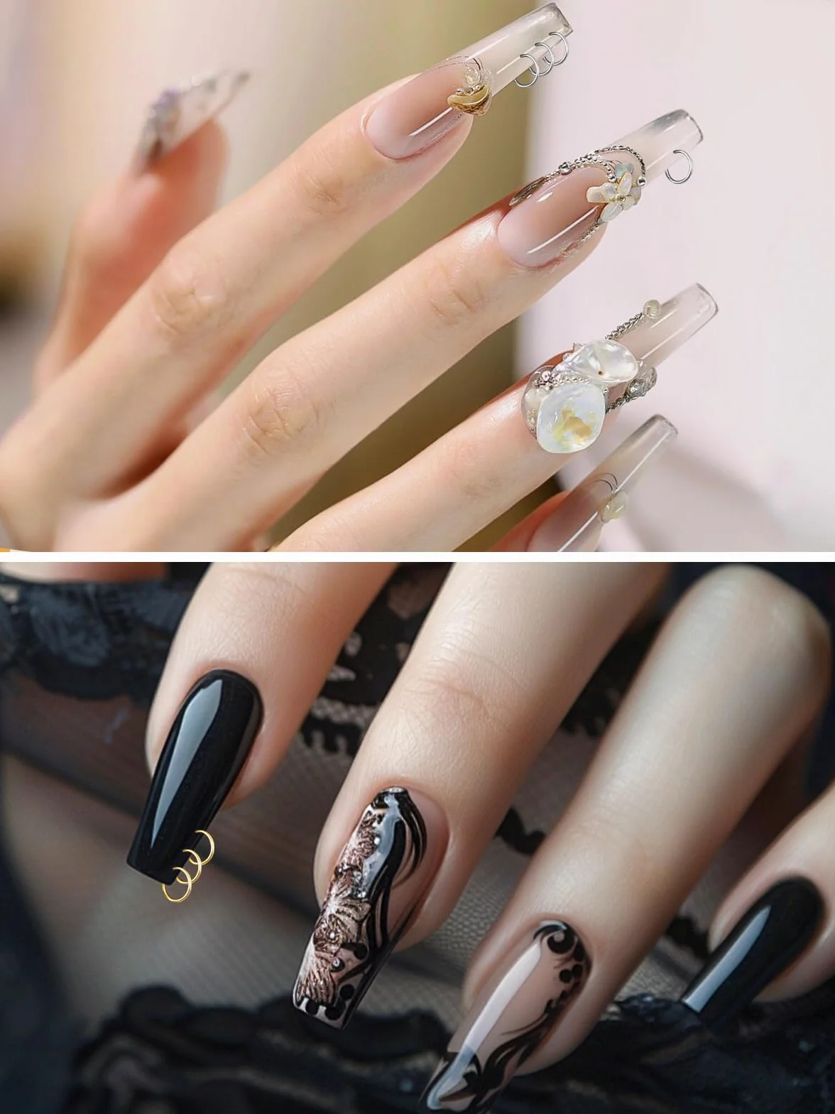 EBANKU 1014Pcs Nail Art Dangle Charms Piercing Tool Hand Drill, 6 tailles Open Jump Rings pour la fabrication de bijoux avec Jump Ring Opener, pinces et pinces