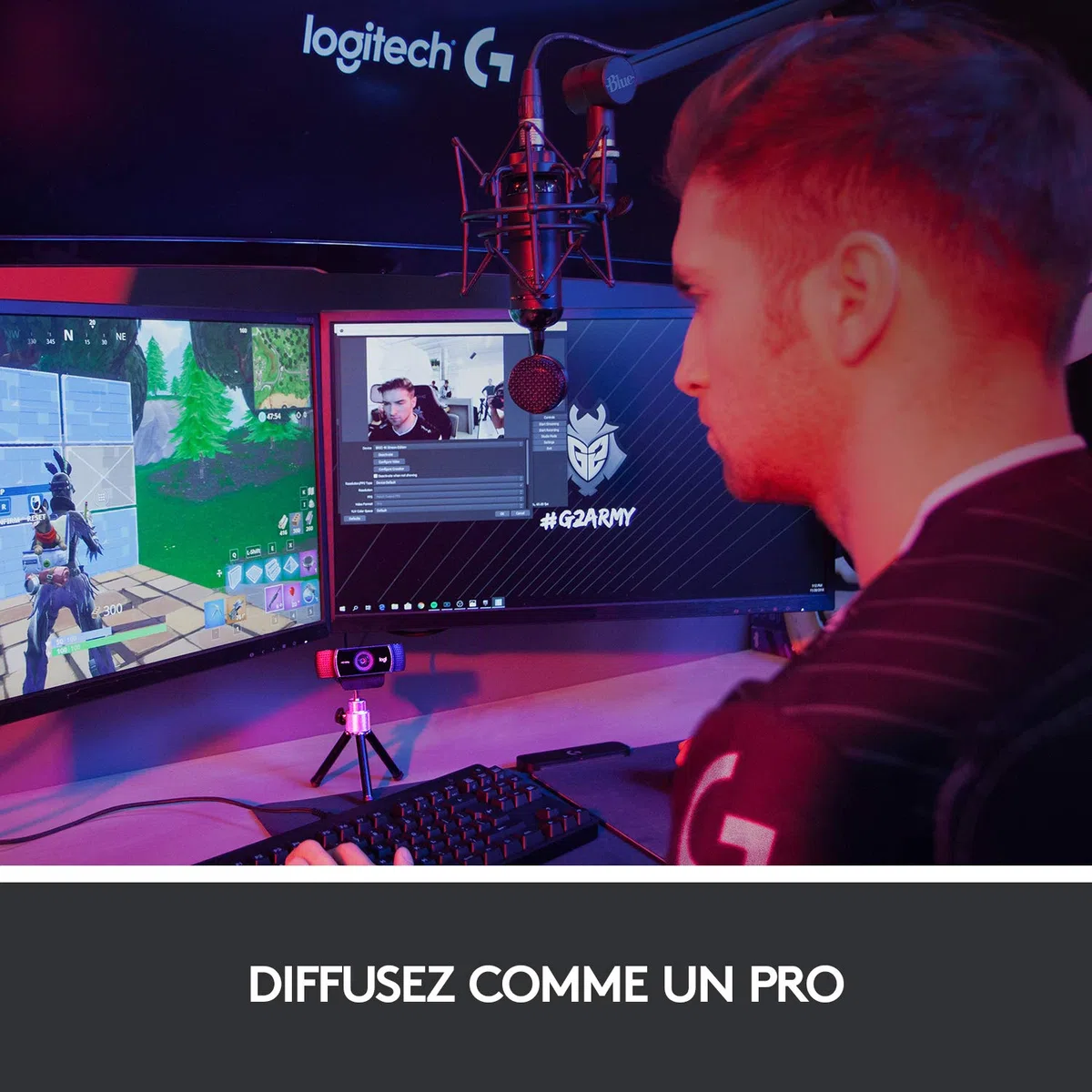 Logitech C922 Pro Stream Webcam + H540 Casque Filaire