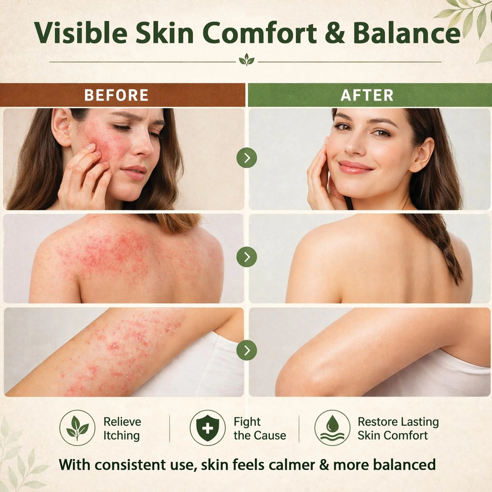 Crème Antifongique Mycose Pied Traitement Peaux Sujettes Démangeaisons Pied d’Athlète Inconforts Aine Pityriasis Versicolor Teigne Sans Stéroïde
