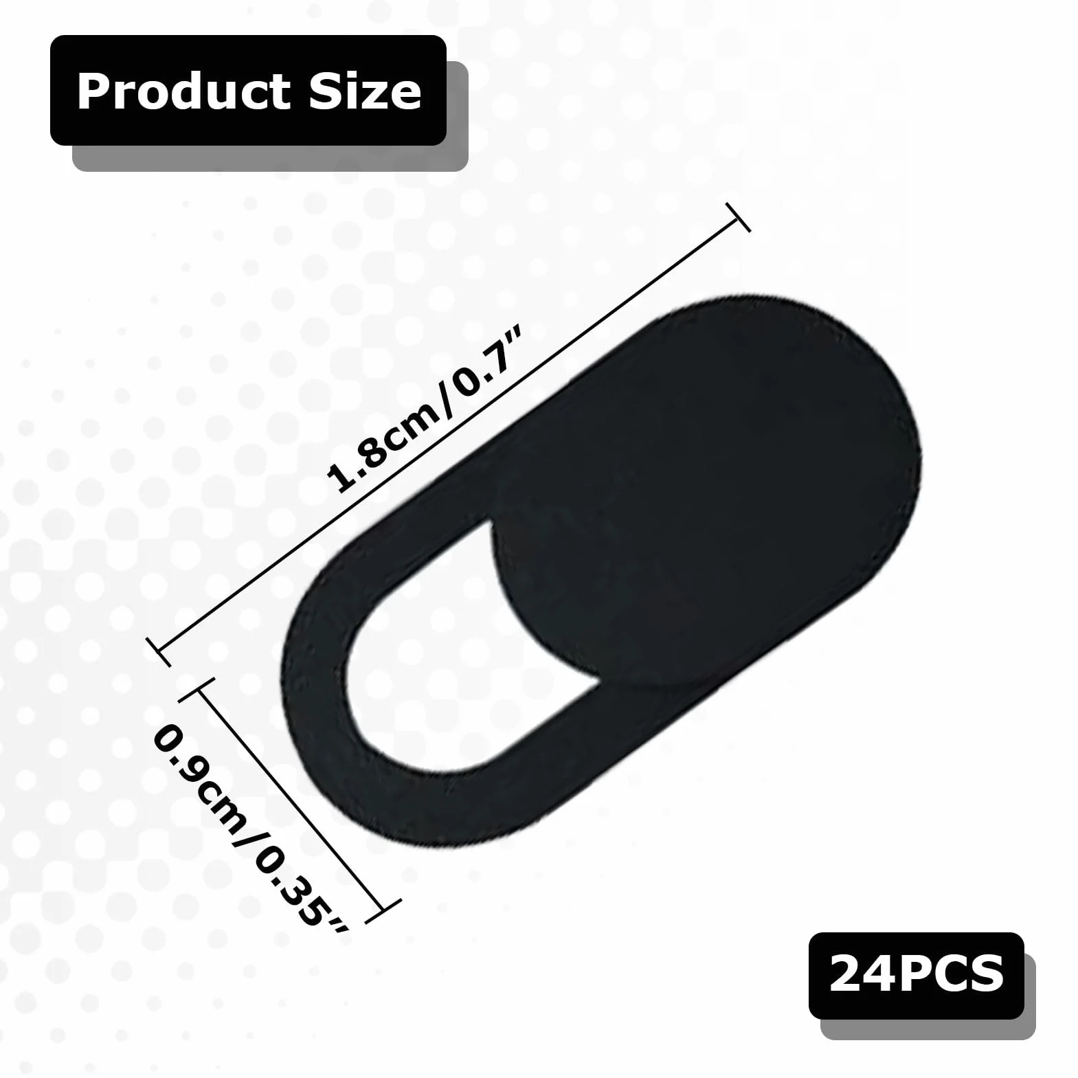 Cache Webcam Ultra-Mince pour PC Portable, Tablette, Téléphone (Le Noir)
