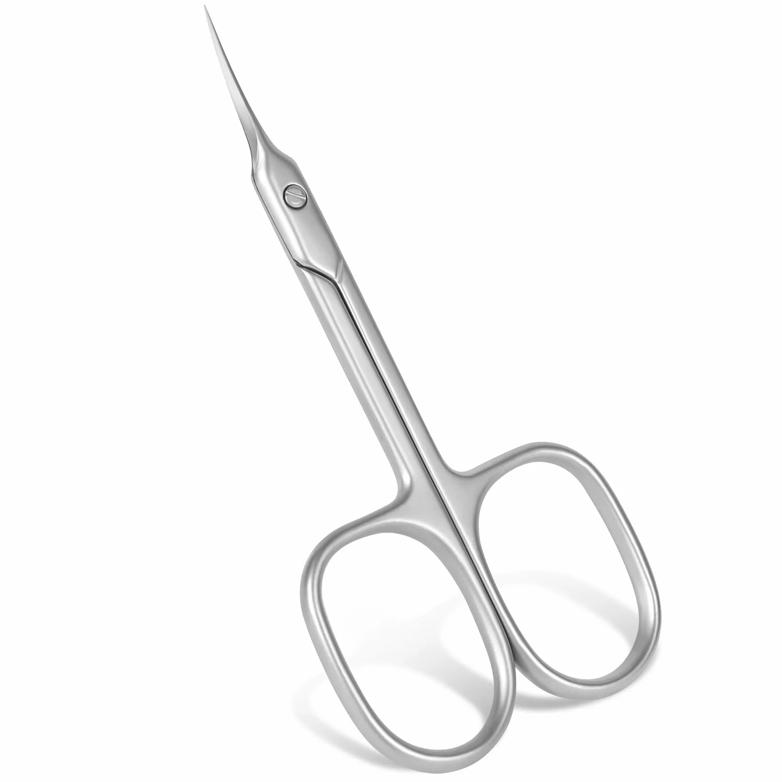 Ciseaux à Cuticules Professionnels en Acier Inoxydable Lame Incurvée Argent