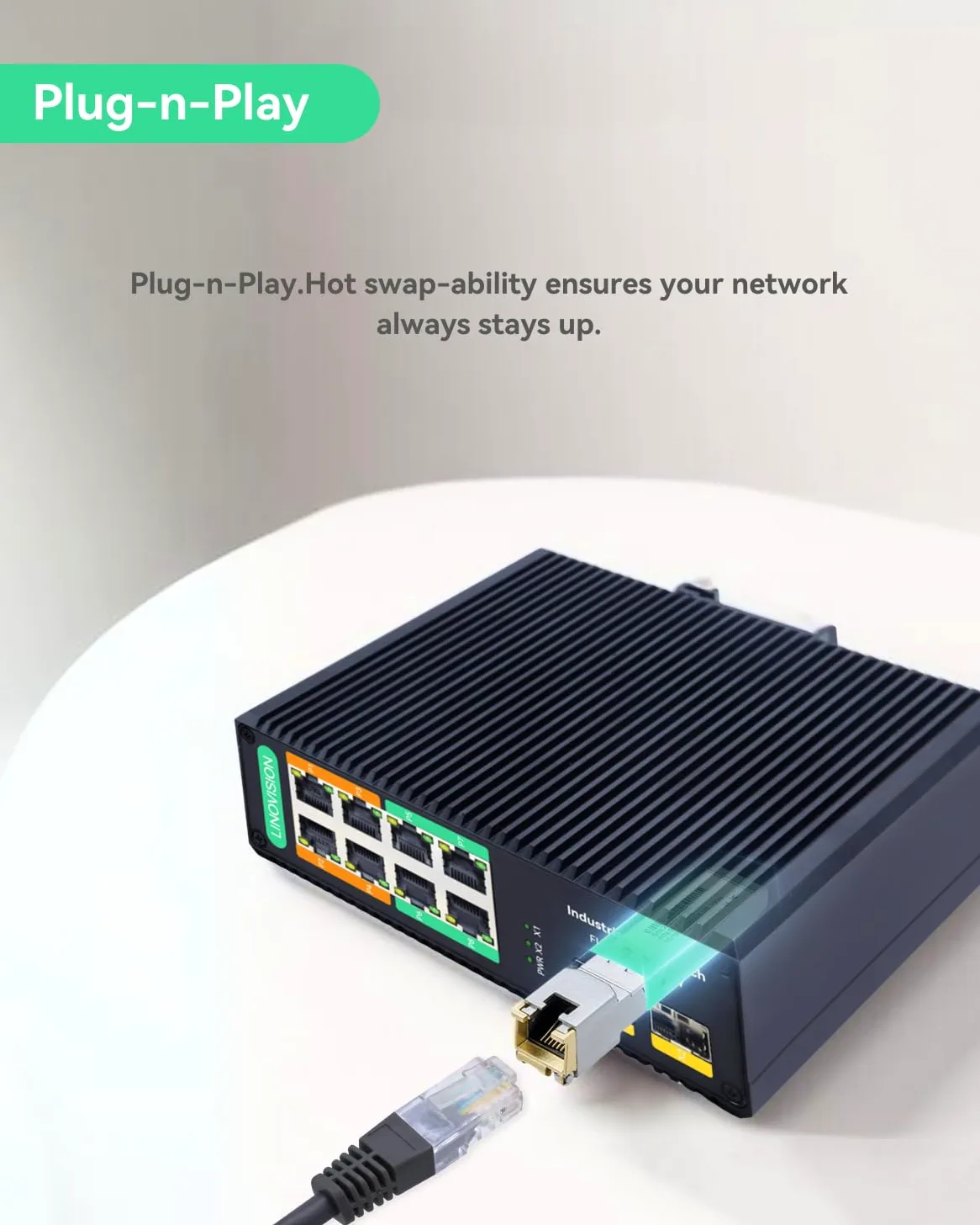 LINOVISION Transceiver Ethernet Gigabit 1,25G SFP vers RJ45, Distance Jusqu'à 100m, Convertisseur 1000BASE-T SFP-T pour Cisco, D-Link, Supermicro, Netgear, TP-Link et Plus (Lot de 2)