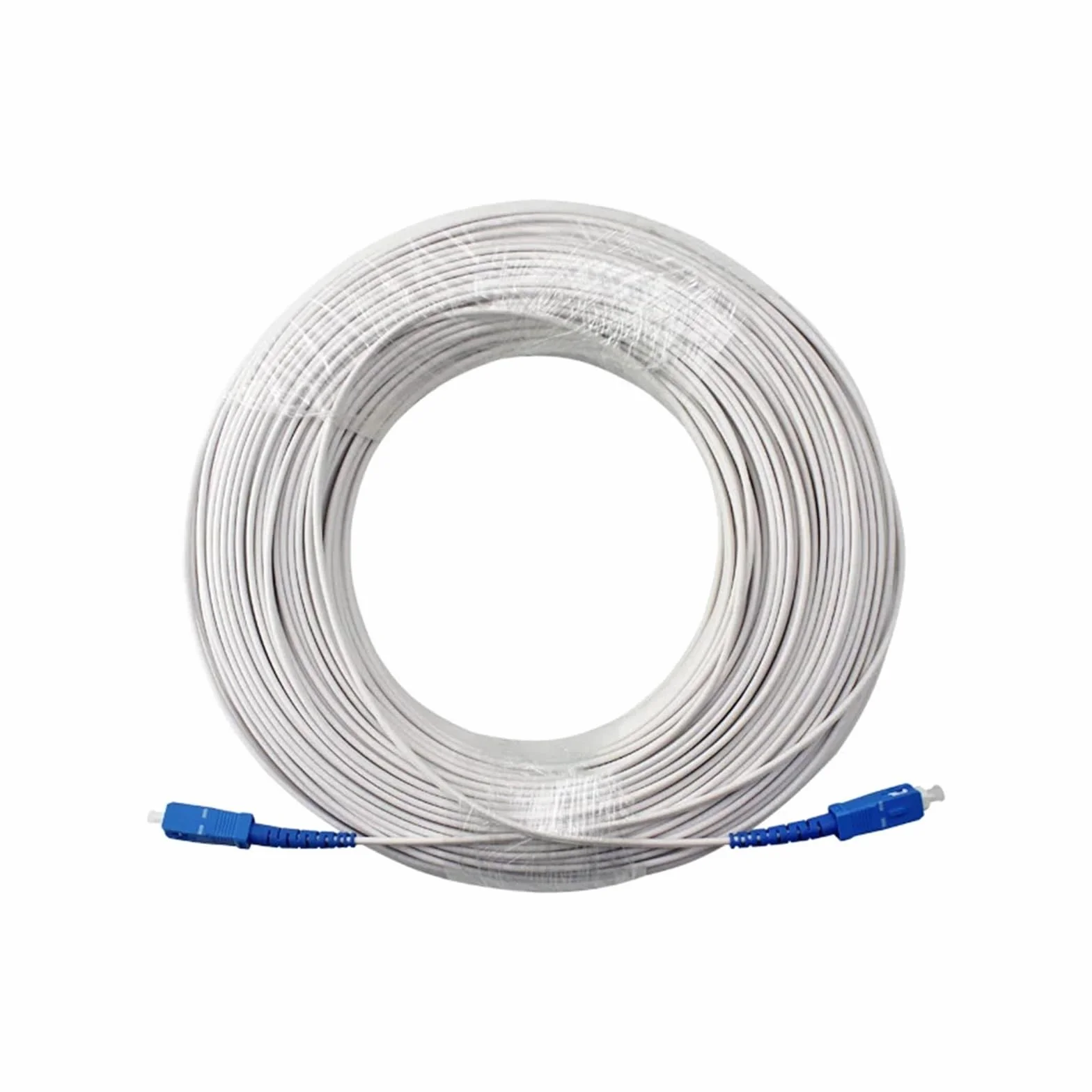 Câble fibre optique monomode for installation intérieure - 1 conducteur, connecteurs SC UPC et LC UPC, longueur 400 m/450 m, cordon simplex(White,SC UPC 450m)