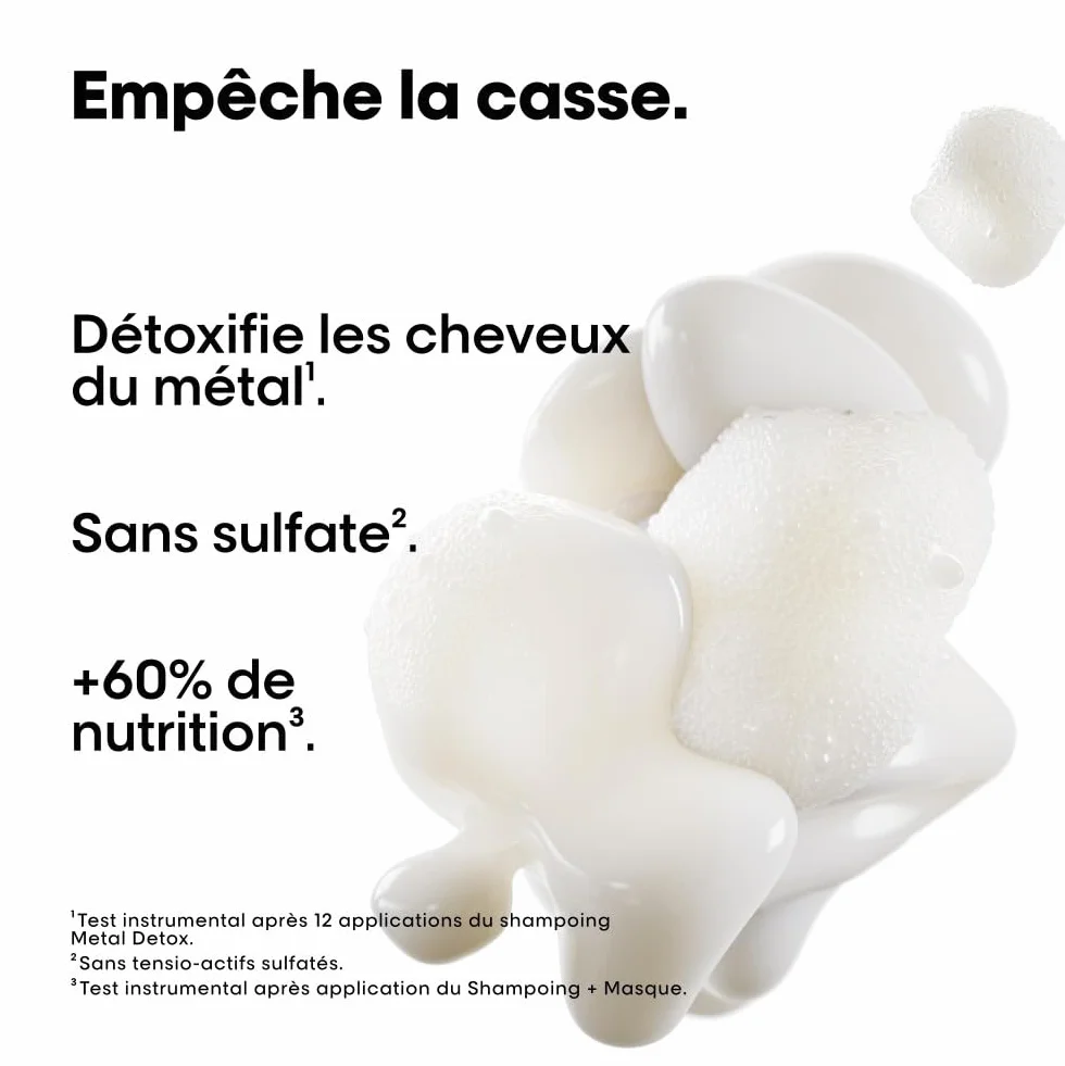 L'OREAL PROFESSIONNEL Metal Detox Crème Lavante Shampoing Anti-Casse Anti-Metal Recharge 500 ml