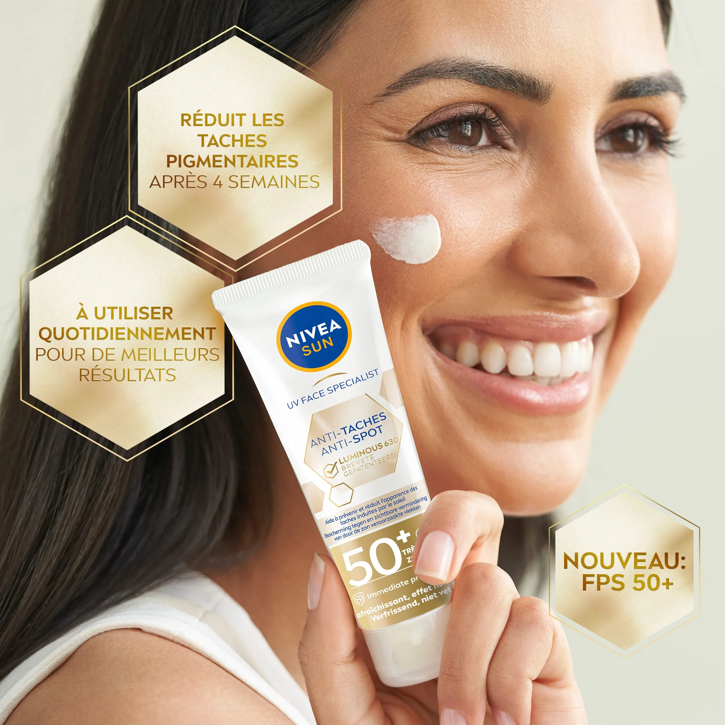 NIVEA SUN Fluide UV visage Luminous 630 FPS 50+ 40 ml Protection solaire anti taches
