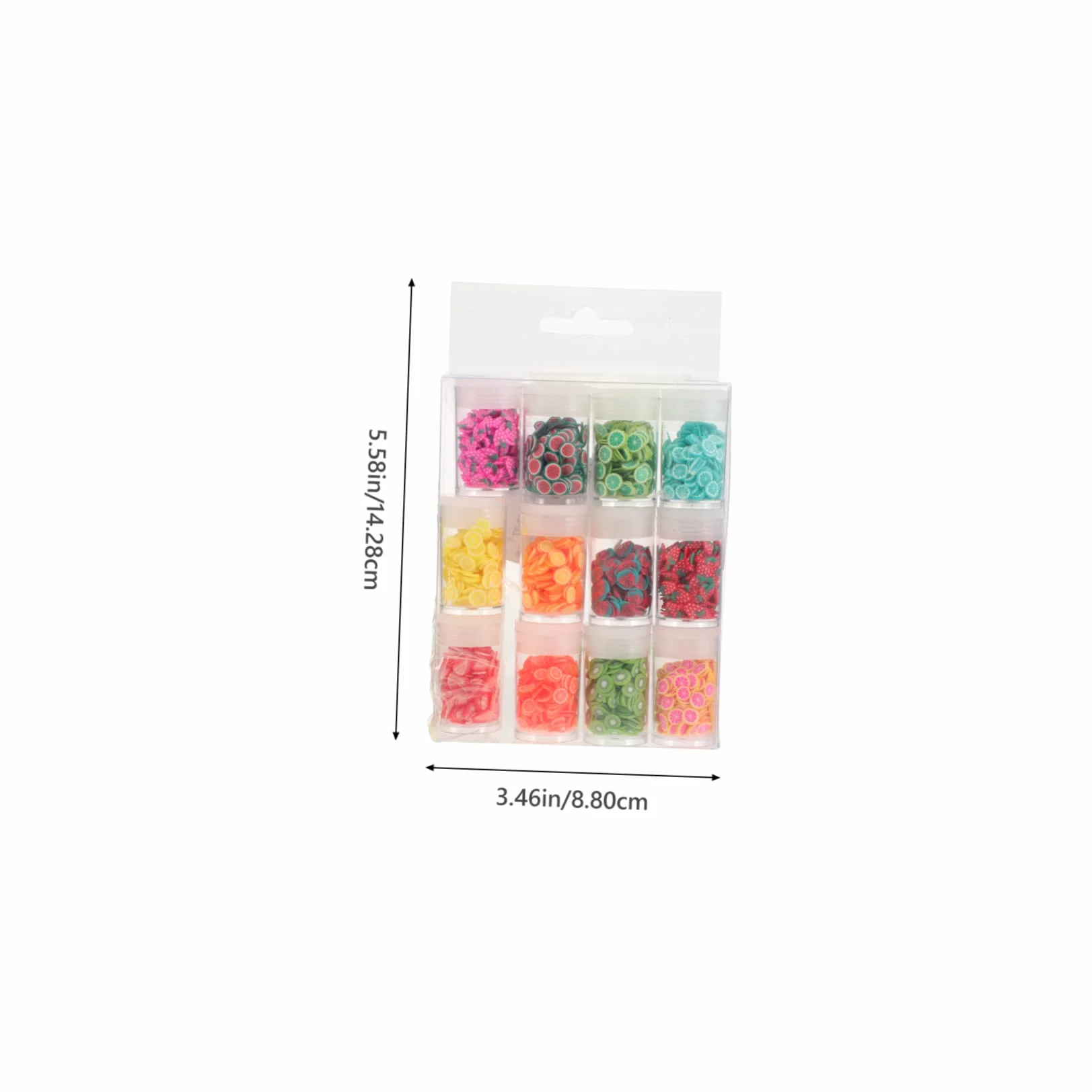Happyyami Tranches de Fruits Pâte Polymère 12 Boîtes Nail Art DIY Décoration