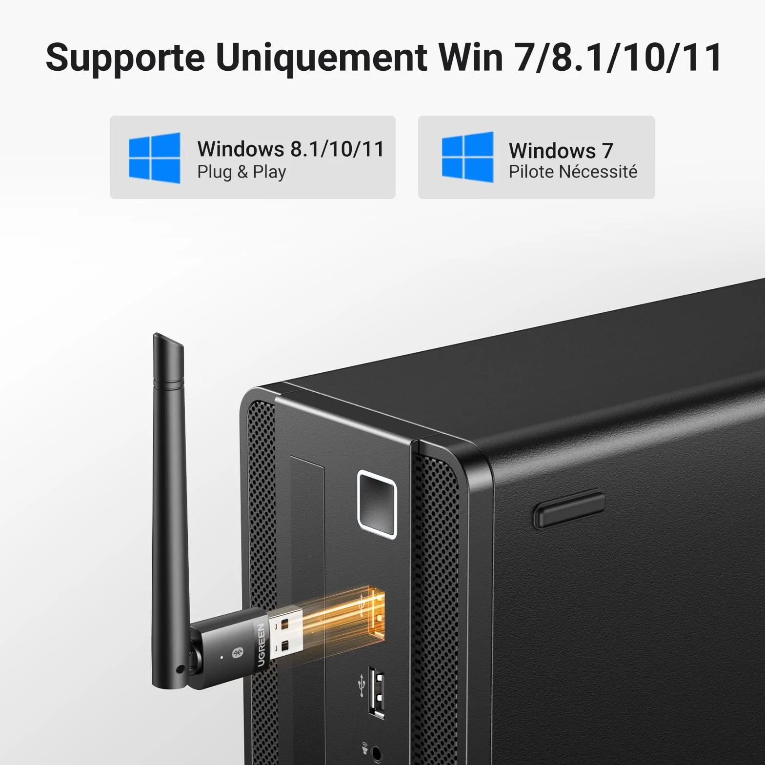 UGREEN Adaptateur USB Bluetooth 5.4 Haute Portée pour PC Windows 11 10 8.1