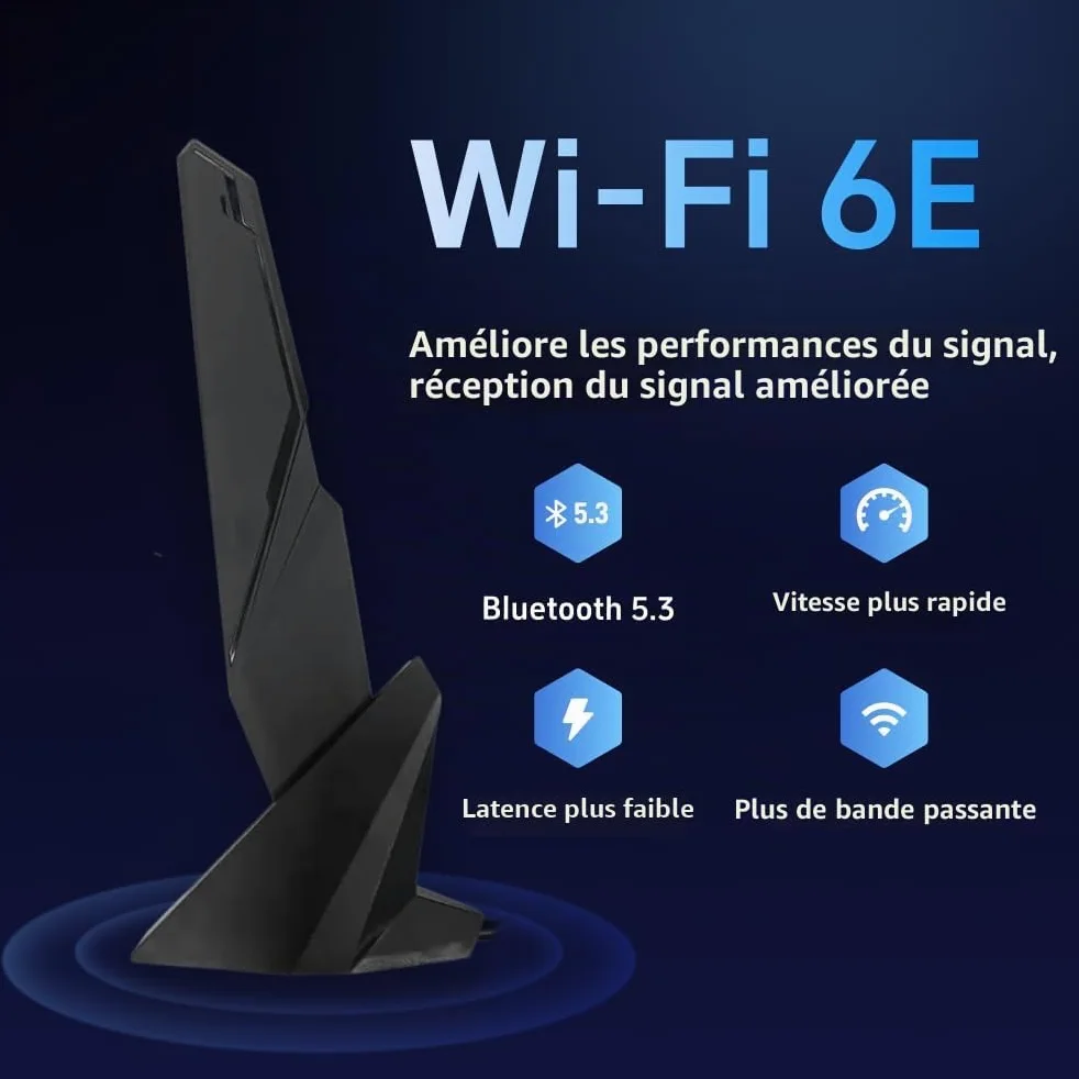 Antenne SMA WiFi 6e 2T2R 2,4 G/5 G double bande pour GIGABYTE AORUS Z390 Z490 Z590 X470 X570 X570S X570I H470 B460 H470I B450 B550 B560 B560 B560 0I AORUS PRO AX X299X