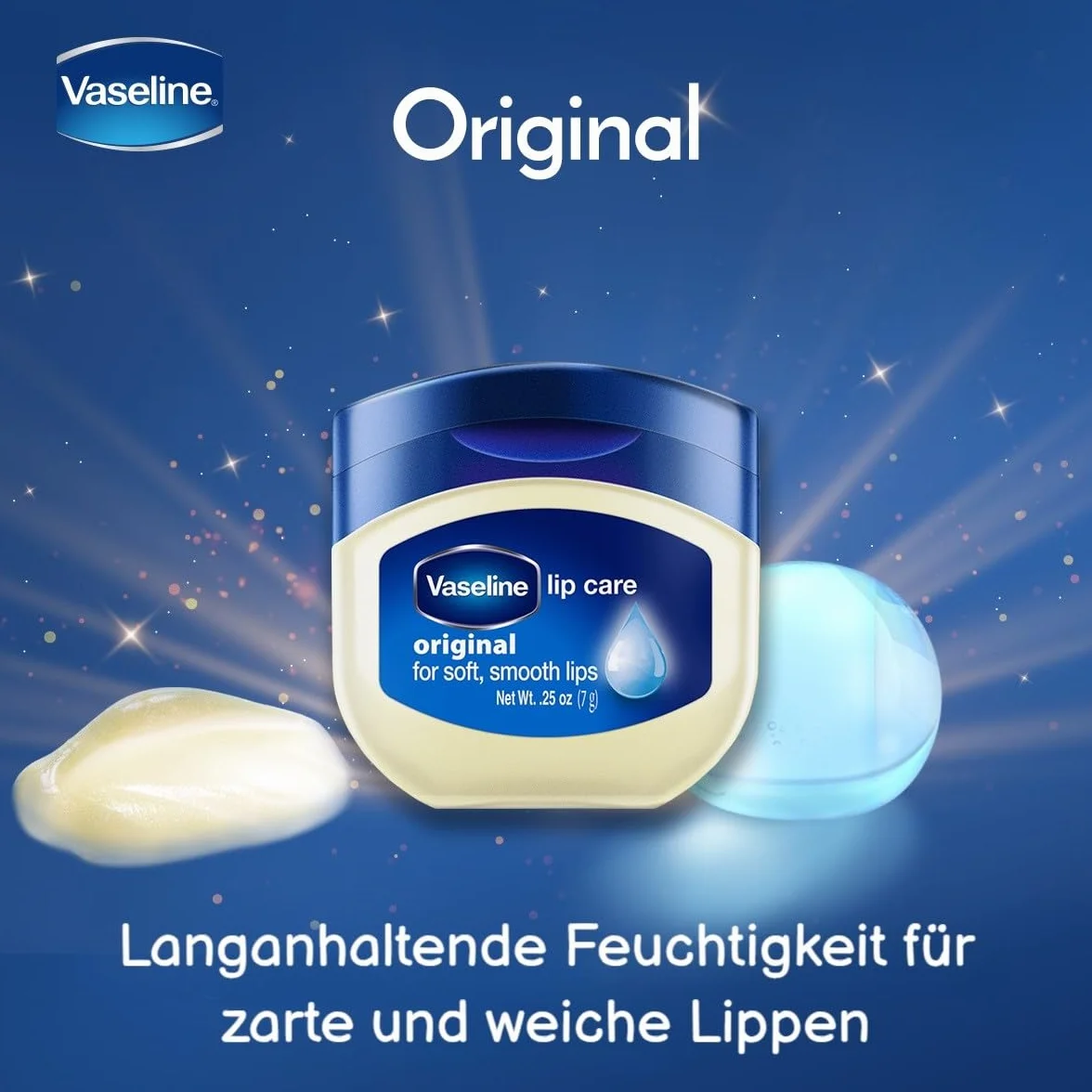 Vaseline Lip Therapy Baume à lèvres hydratant Set de 4 Rosy Crème Brûlée Original Cocoa Butter