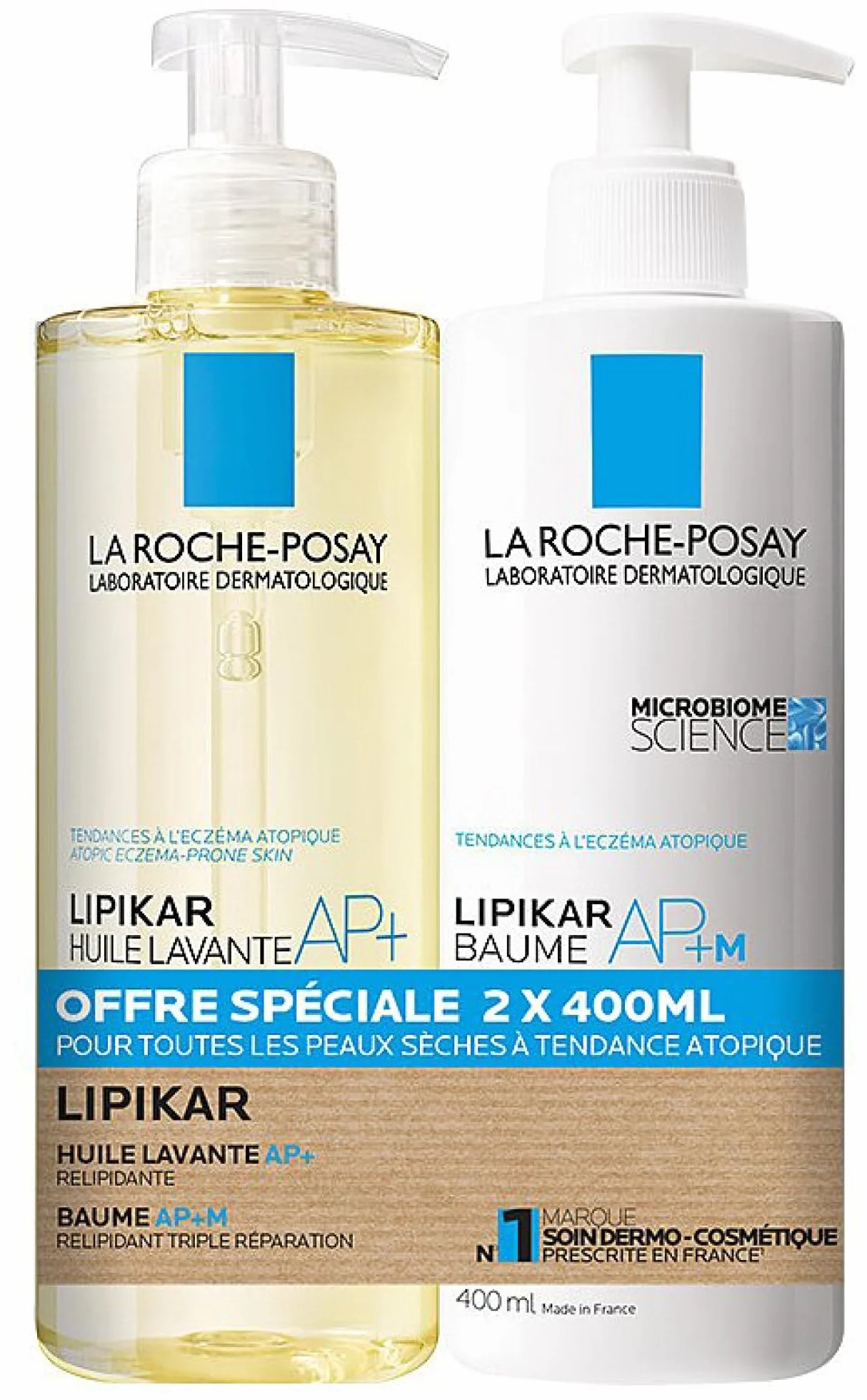 La Roche-Posay Lipikar Pack Huile Lavante AP+ 400 ml Baume Relipidant 400 ml