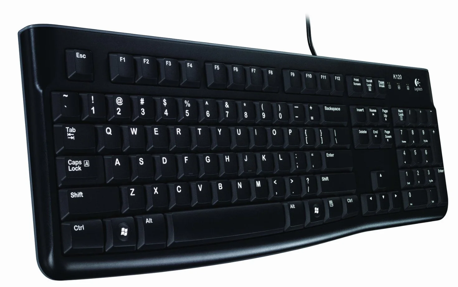 Logitech K120 Clavier Filaire USB AZERTY Noir Résistant Eclaboussures