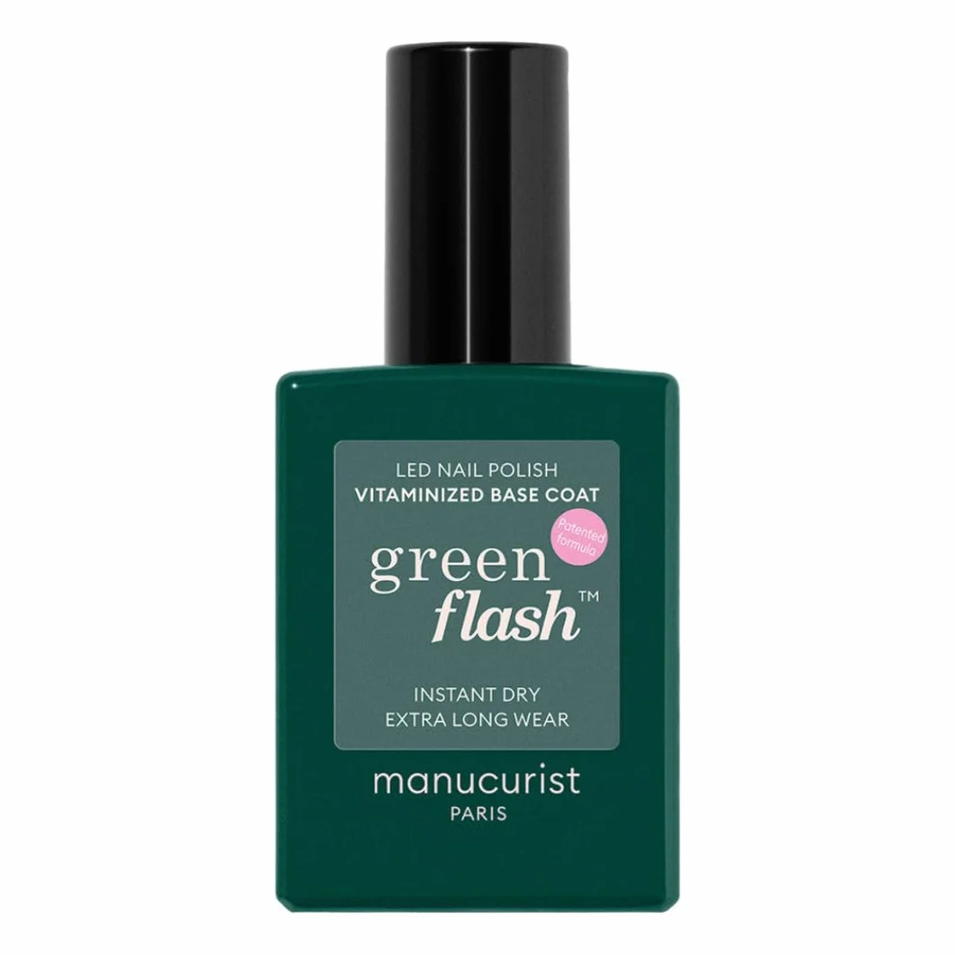 Manucurist Base Coat Vitaminée Green Flash™ - Base Coat Vernis Semi Permanent Gel Ongle 15 ml 12-Free Fabriqué en France