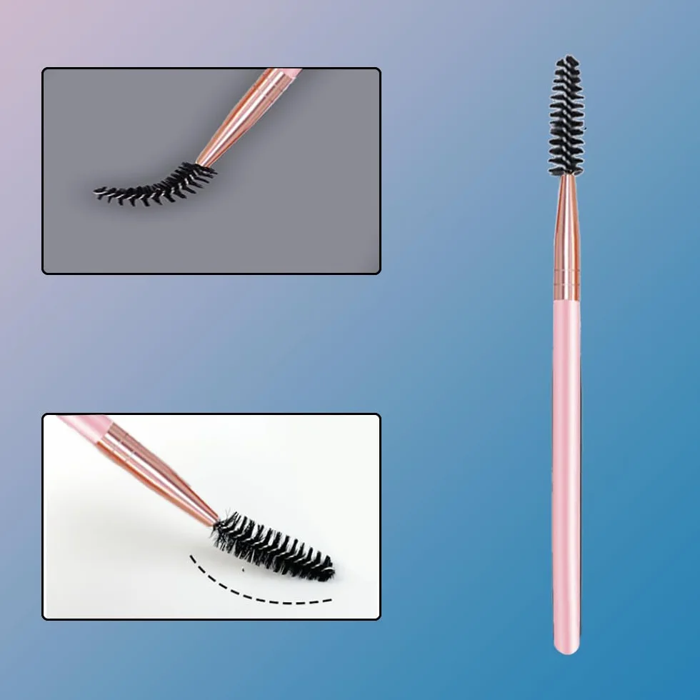 Brosse à Sourcils 3 Pièces, Goupillon Cils et Pinceau Applicateur Mascara