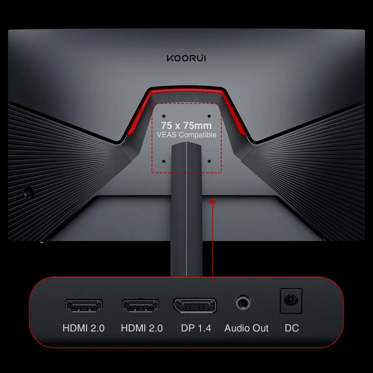 KOORUI Ecran Pc Gamer 27 Pouces, Moniteur PC 240Hz, FHD, 1ms, Adaptive Sync (1920 x 1080p, DCI-P3 90%, SRGB 100%, HDMI, DisplayPort, VESA 75x75)