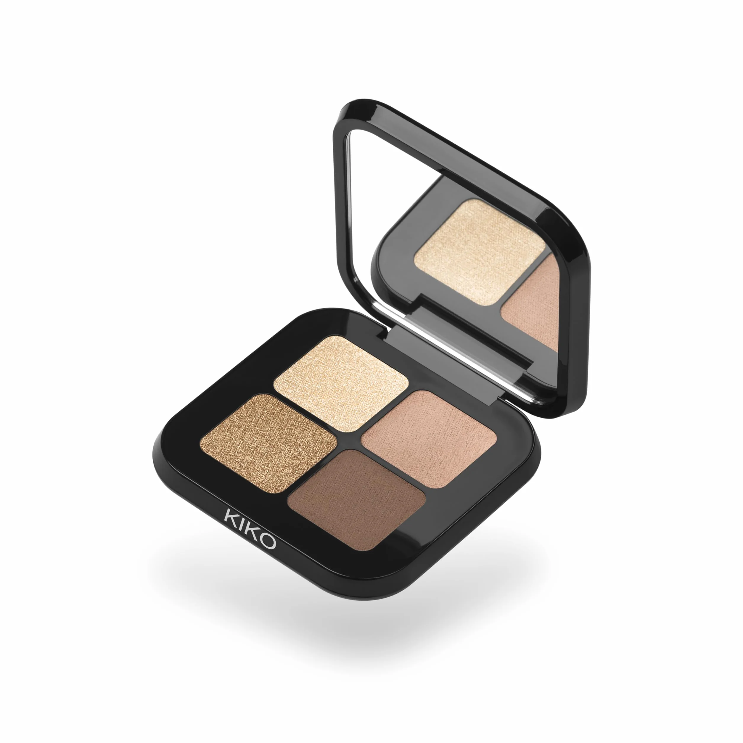 KIKO Milano Bright Quartet Eyeshadow Palette 01 - Palette 4 Ombres À Paupières Cuites, Utilisation Sèche Et Humide