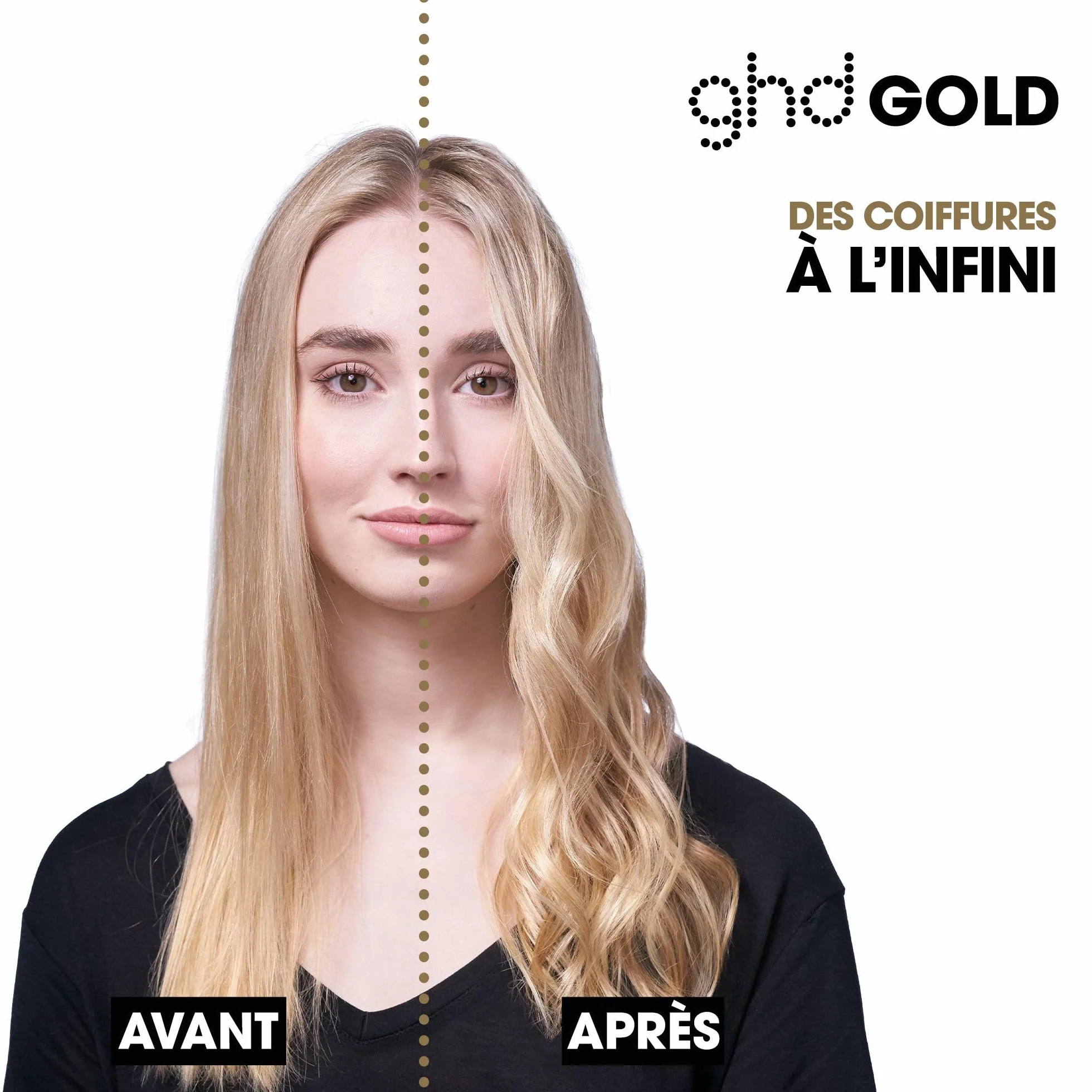 ghd Gold Lisseur Cheveux Fer à Lisser Professionnel 65% Plus Brillants Design Arrondi