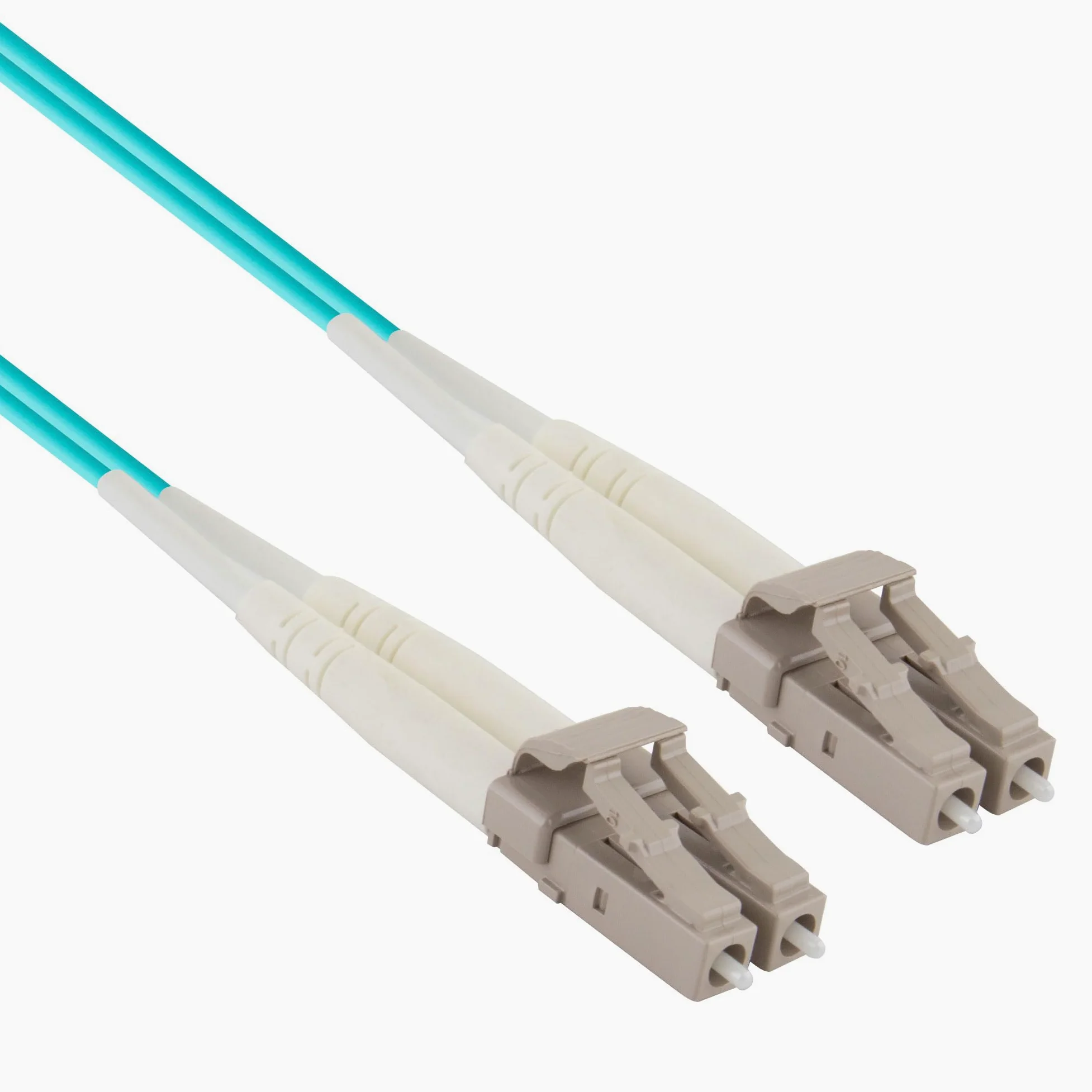 SeKi Câble à fibre optique Duplex LC/UPC vers LC/UPC mâle 30 m 50/125 μm OM3 Câble patch fibre optique LSZH, turquoise, multimode
