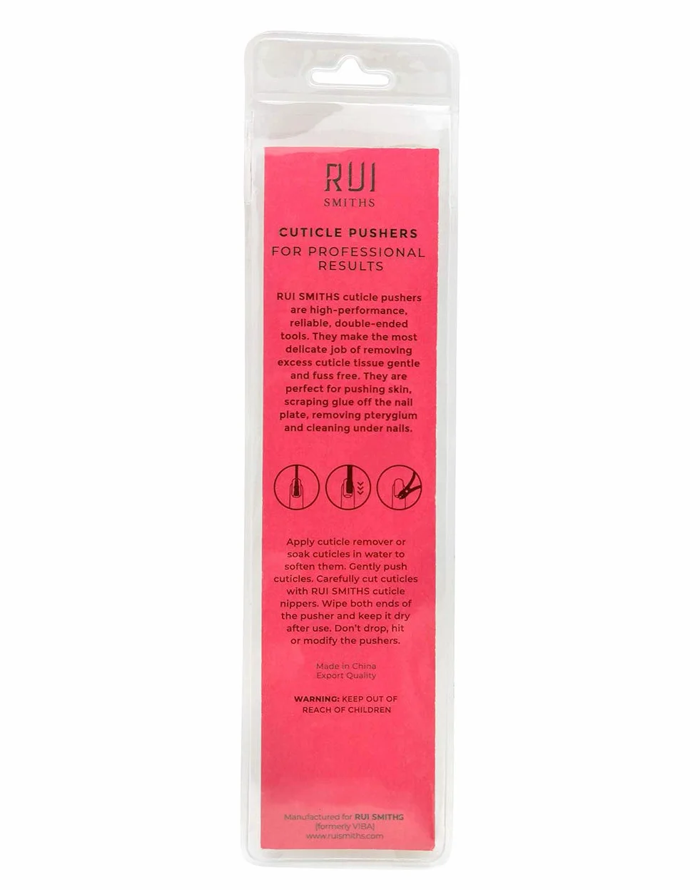 Pousse Cuticule Professionnel en Métal Hypoallergénique Double Extrémité Acier Inoxydable Style n°106