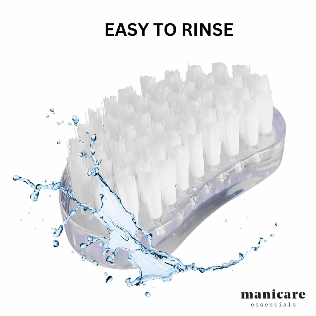 Manicare Brosse à ongles en plastique hygiénique poils solides fermes nettoyer saleté graisse sous ongles mains pieds