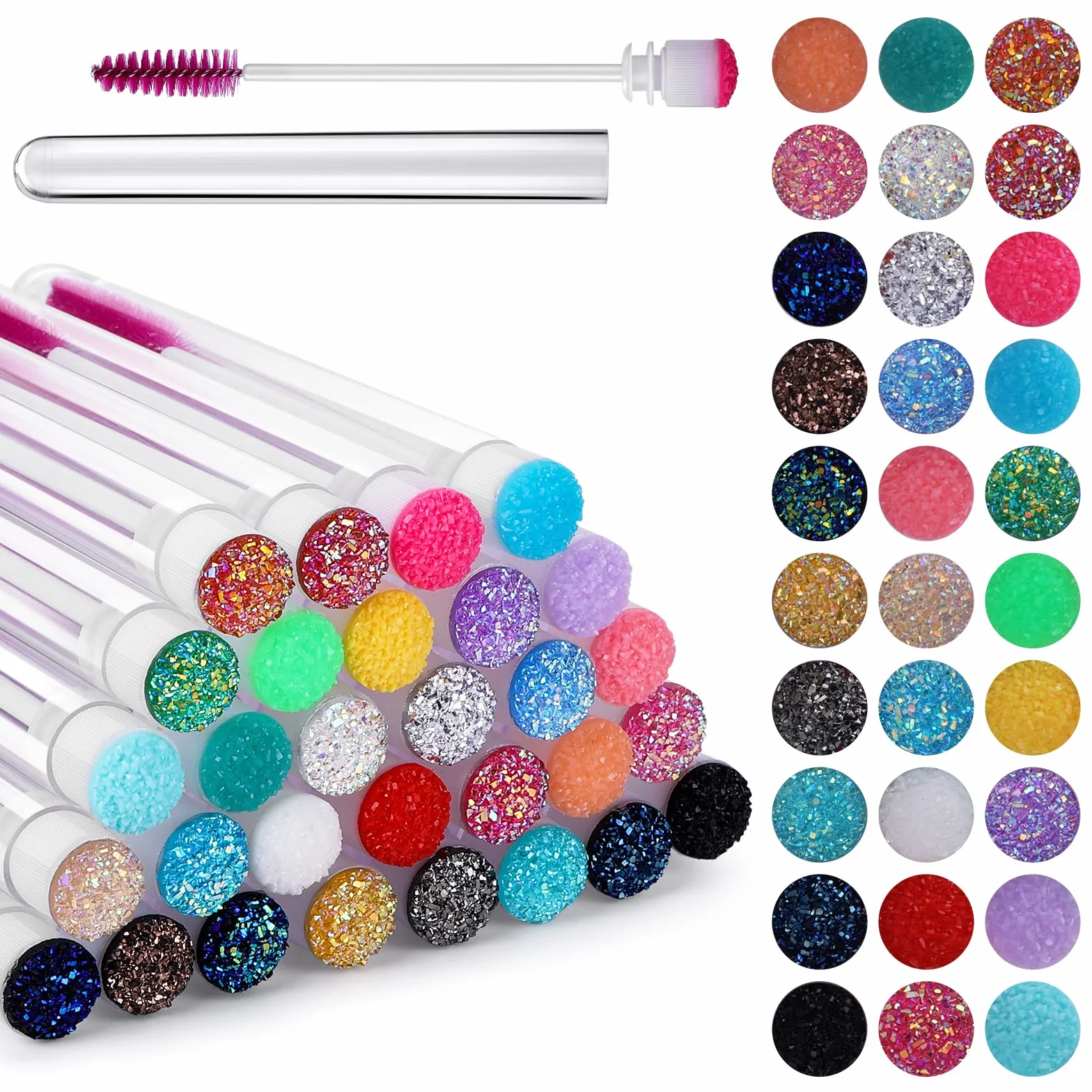 Lot de 30 Pinceaux à Cils Spoolies Applicateurs de Mascara pour Extensions de Cils