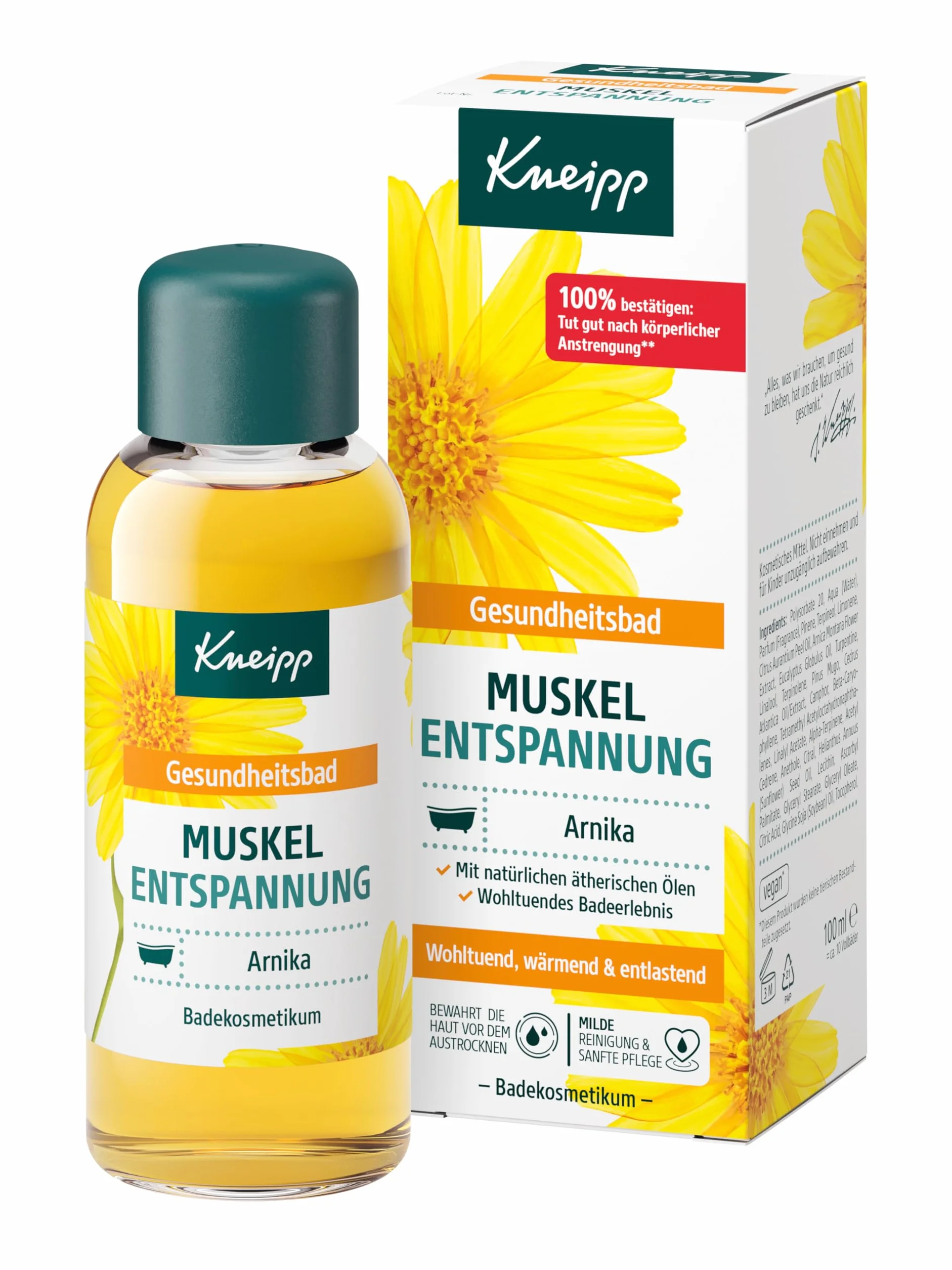 Kneipp Huile de Bain Arnica Cabreuva Romarin Pinus 100 ml