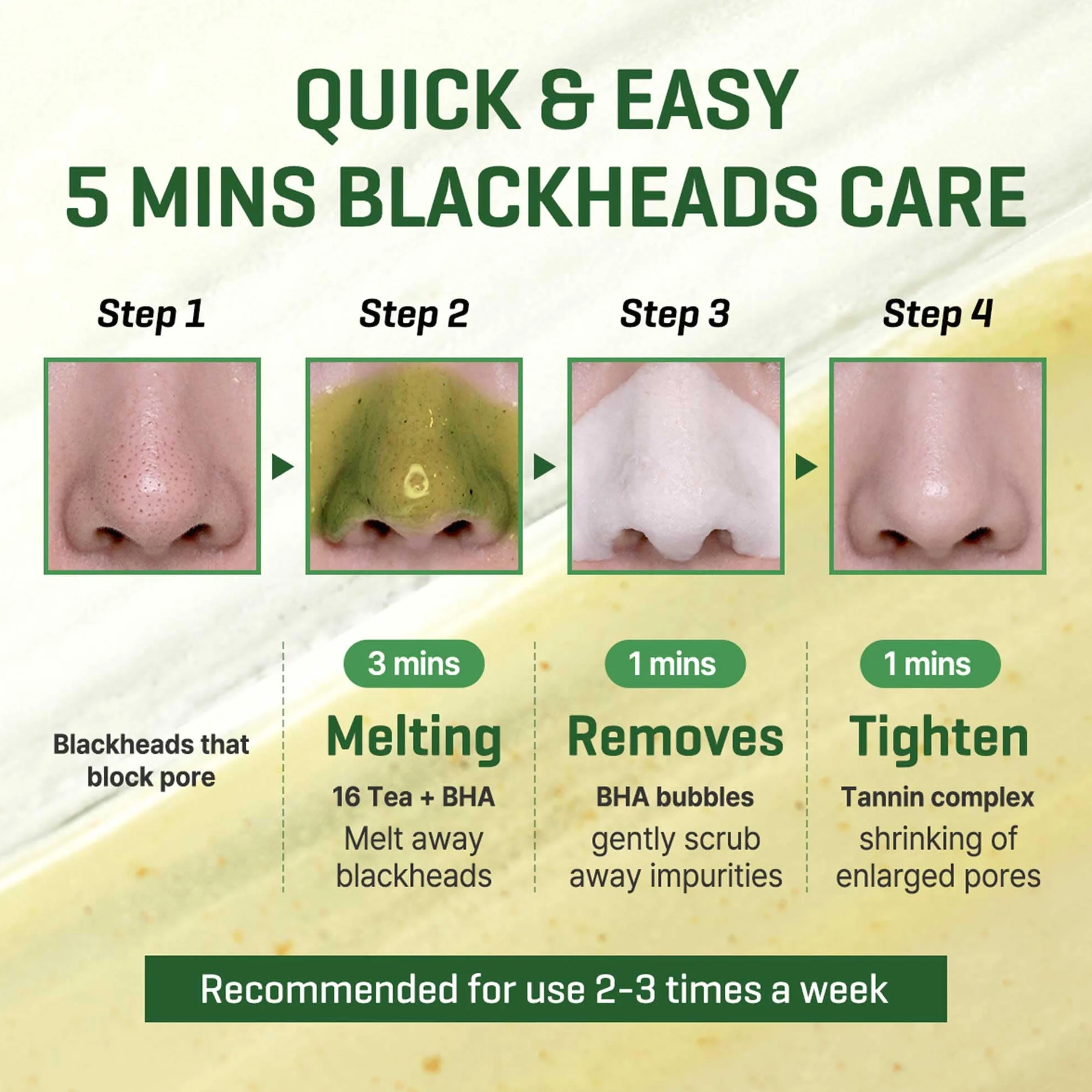 SOME BY MI Bye Bye Blackhead 30 Days Miracle Green Tea Bubble Cleanser 120g Nettoyant visage moussant au thé vert Réduit points noirs affine pores