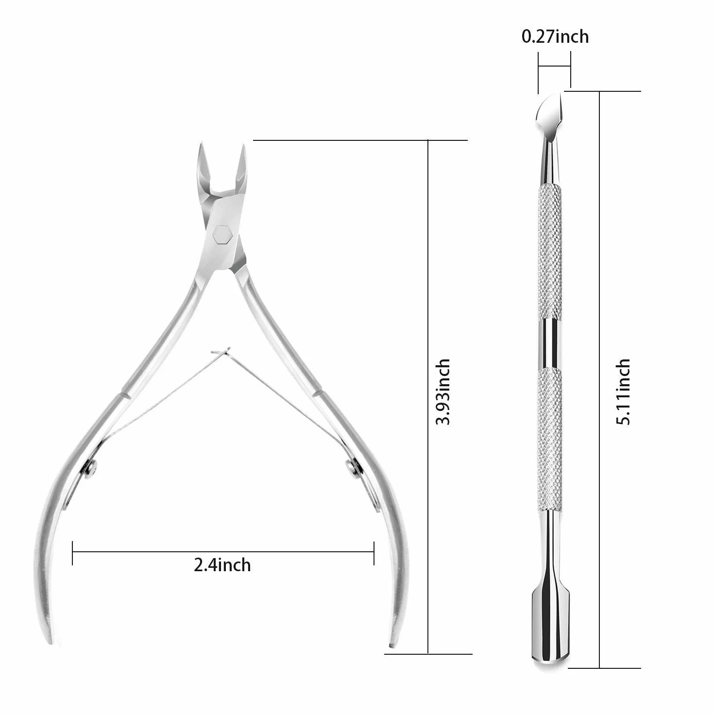 Pince à cuticules professionnelle en acier inoxydable pour manucure